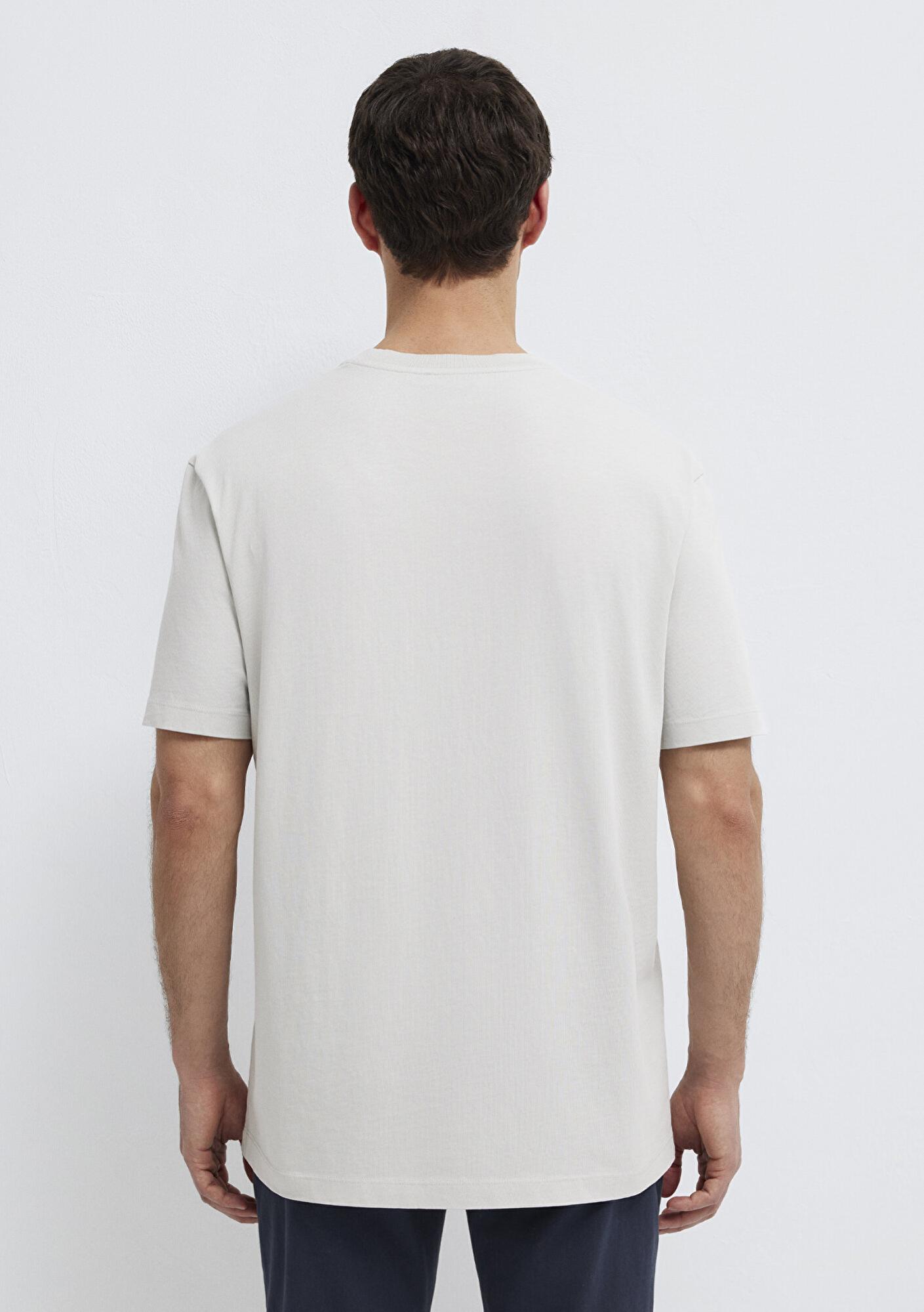 Mavi Gri Basic Tişört Loose Fit / Bol Rahat Kesim 0613466-70077