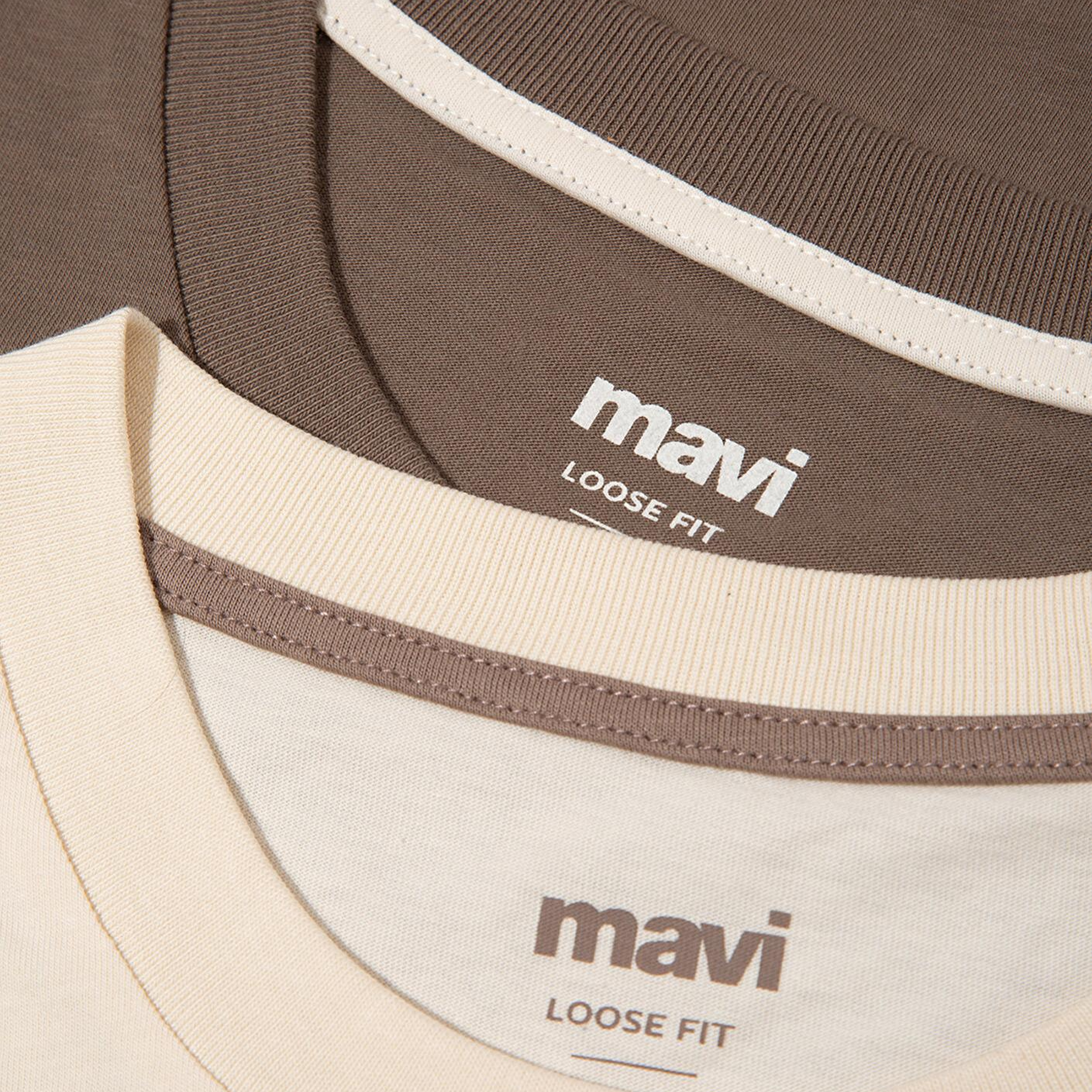 Mavi 2li Mavi Logo Tişört Loose Fit / Bol Rahat Kesim 0612545-70072