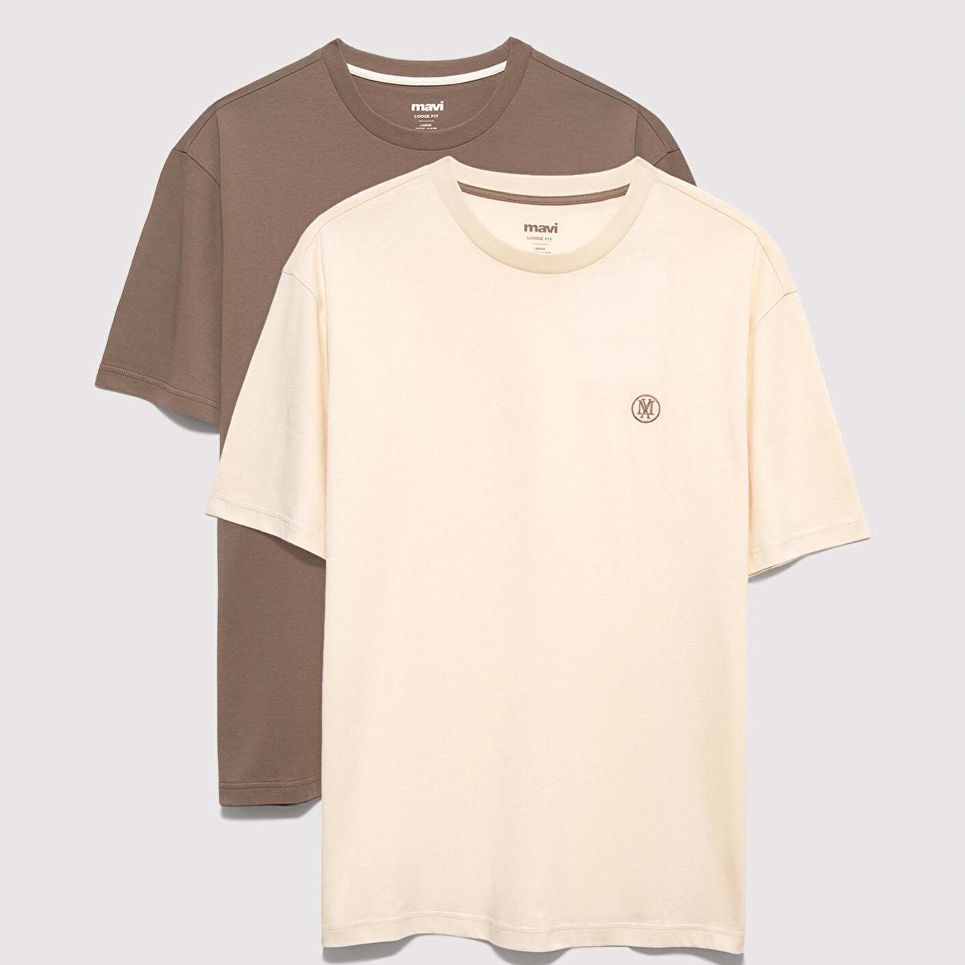 Mavi 2li Mavi Logo Tişört Loose Fit / Bol Rahat Kesim 0612545-70072