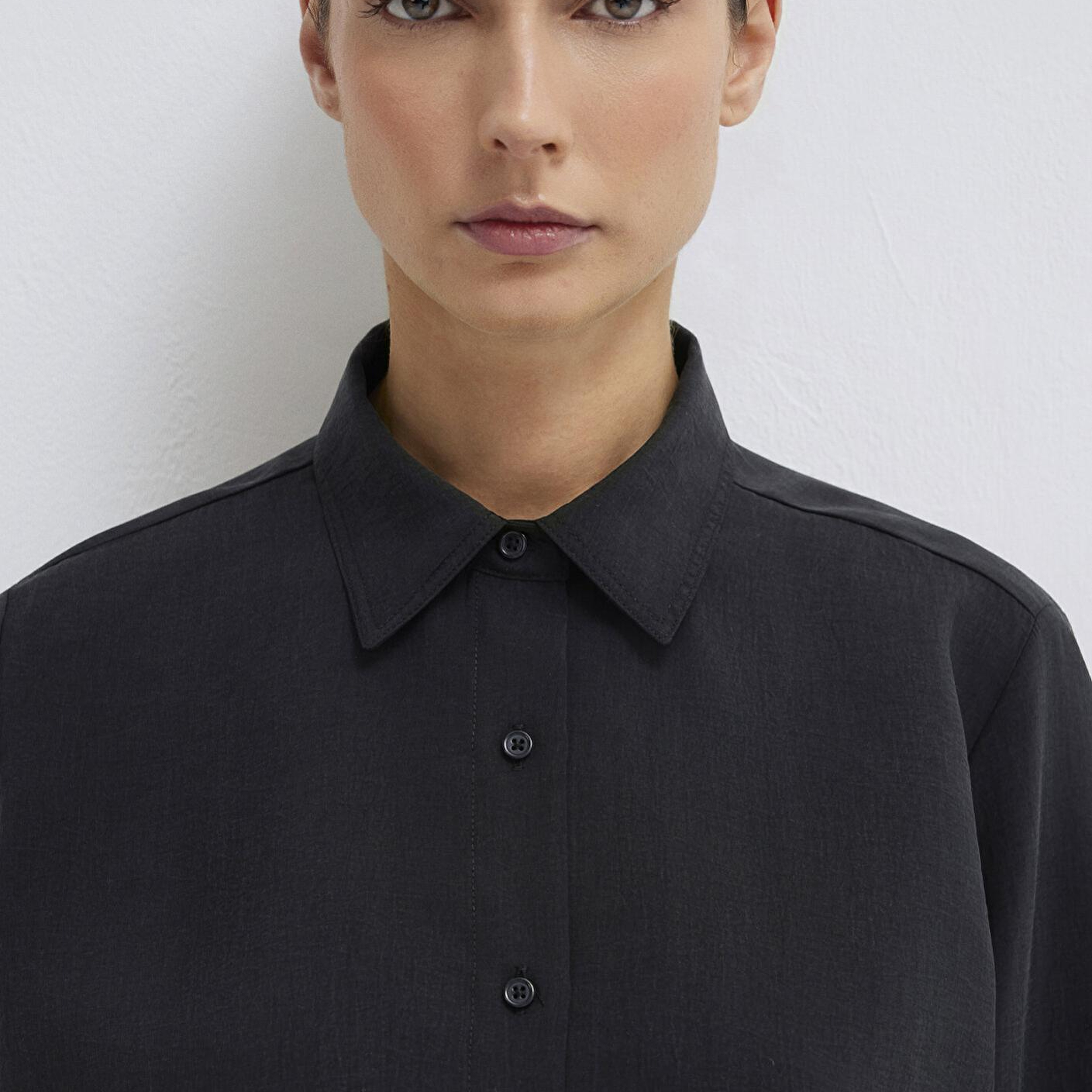 Mavi Siyah (TENCEL™) Gömlek Loose Fit / Bol Rahat Kesim 1211373-900