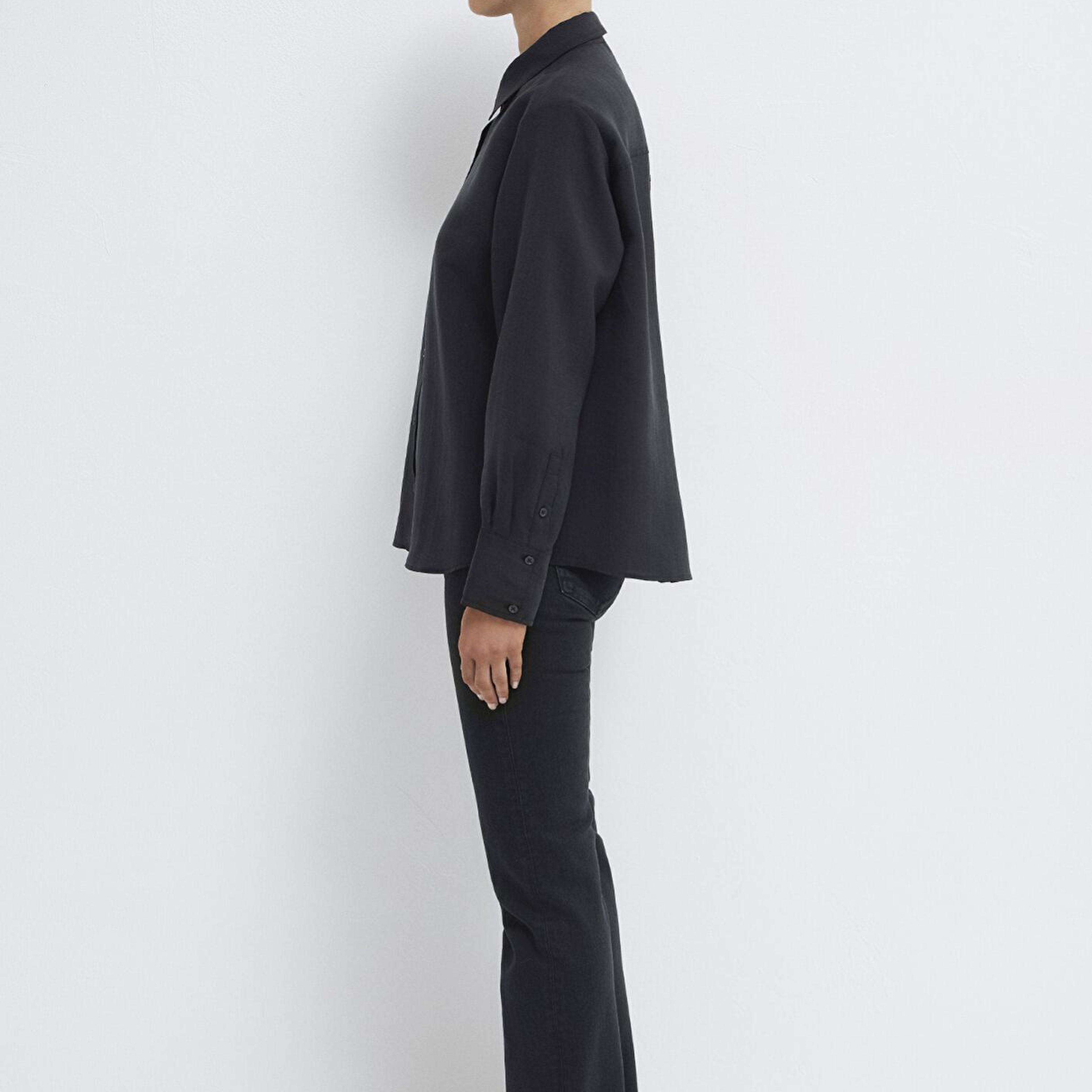 Mavi Siyah (TENCEL™) Gömlek Loose Fit / Bol Rahat Kesim 1211373-900