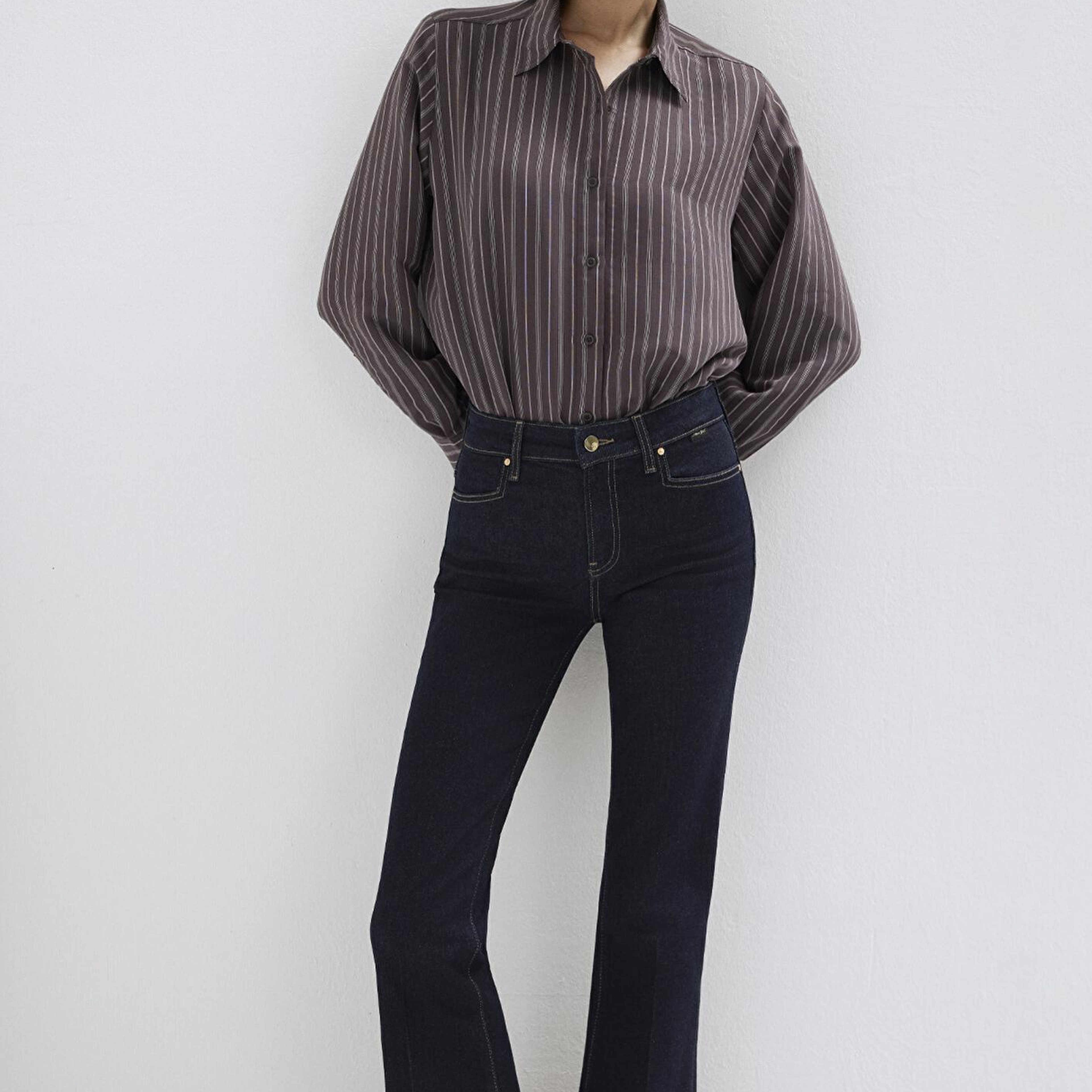 Mavi Mor (TENCEL™) Liyosel Gömlek Loose Fit / Bol Rahat Kesim 1211373-91534