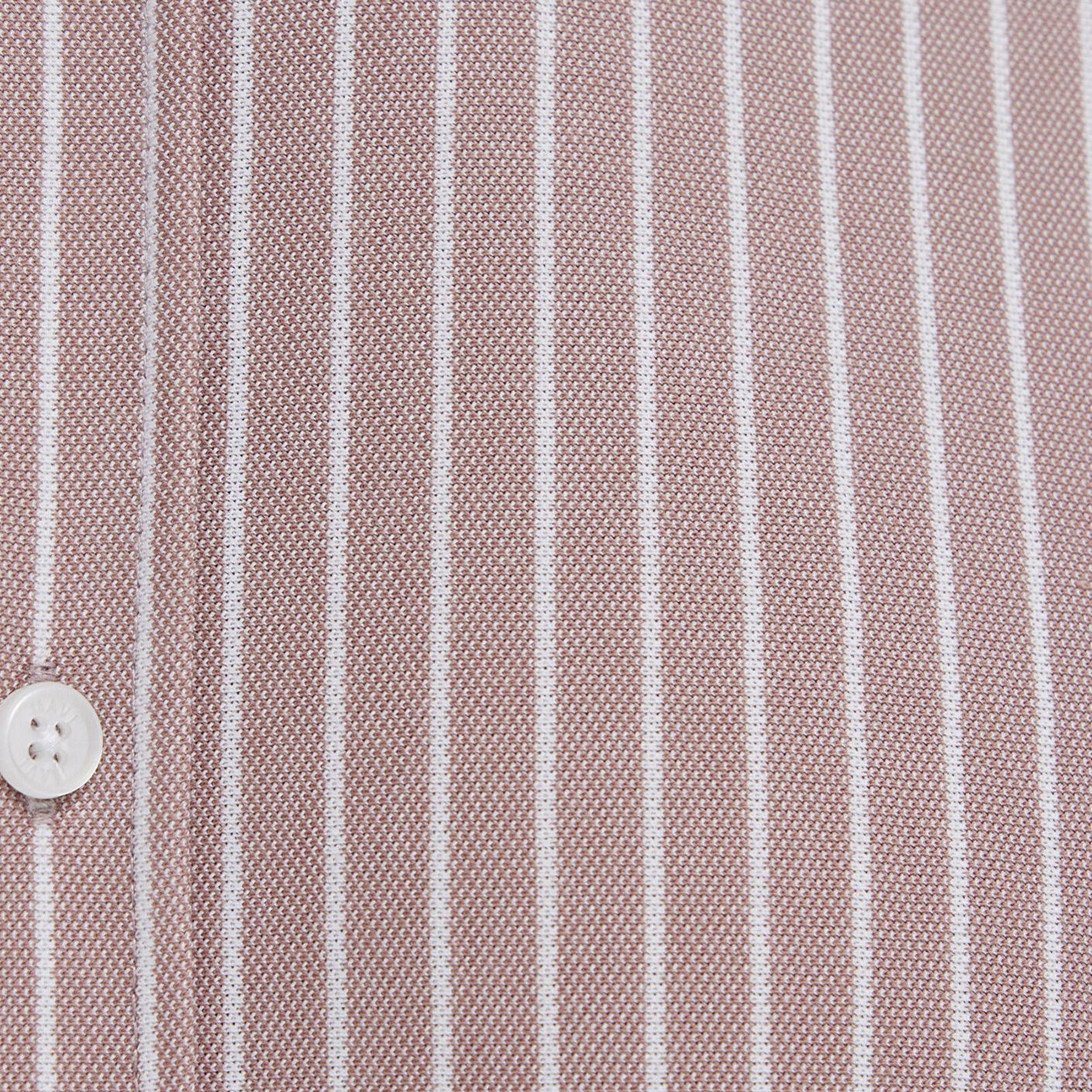 Mavi Çizgili Pembe Gömlek Slim Fit / Dar Kesim 0211404-91578