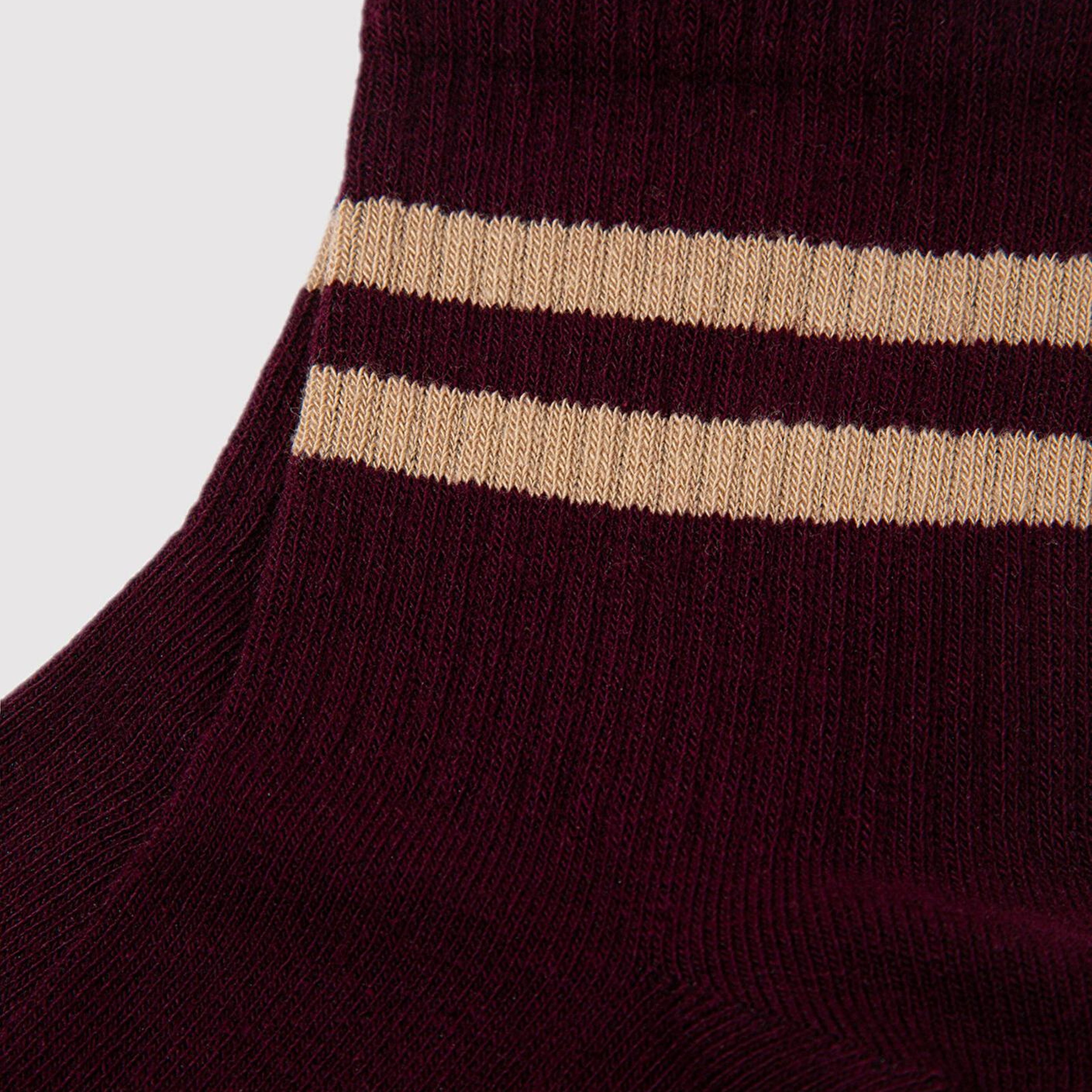 Mavi Çizgi Detaylı Bordo Soket Çorap 0911594-34965