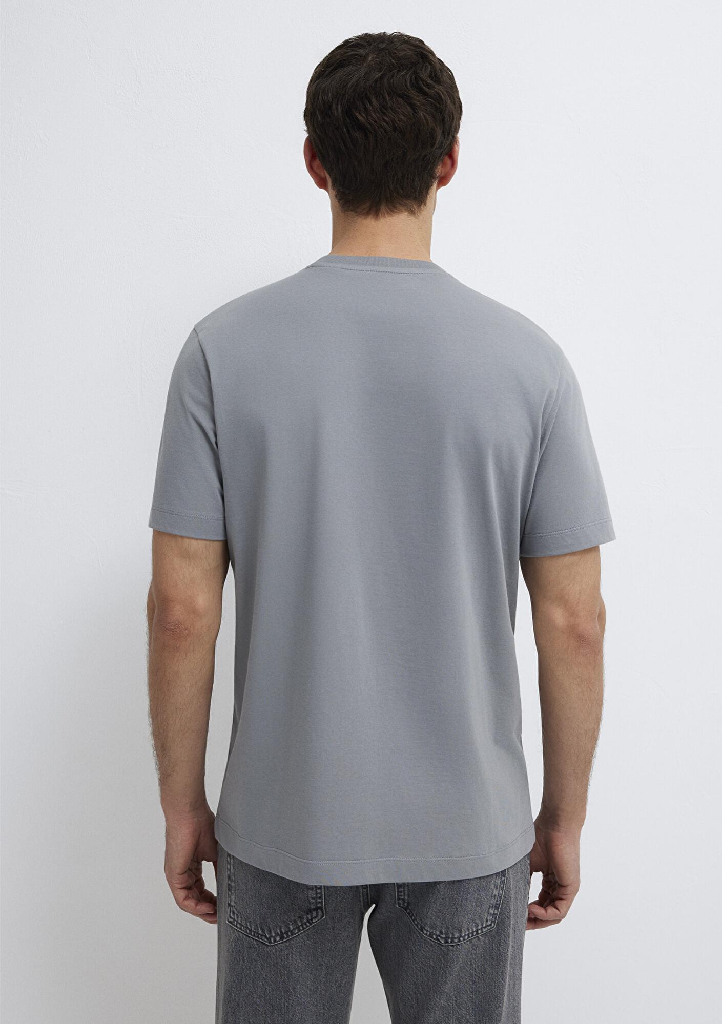 Mavi İstanbul Baskılı Gri Tişört Regular Fit / Normal Kesim 0612990-85550