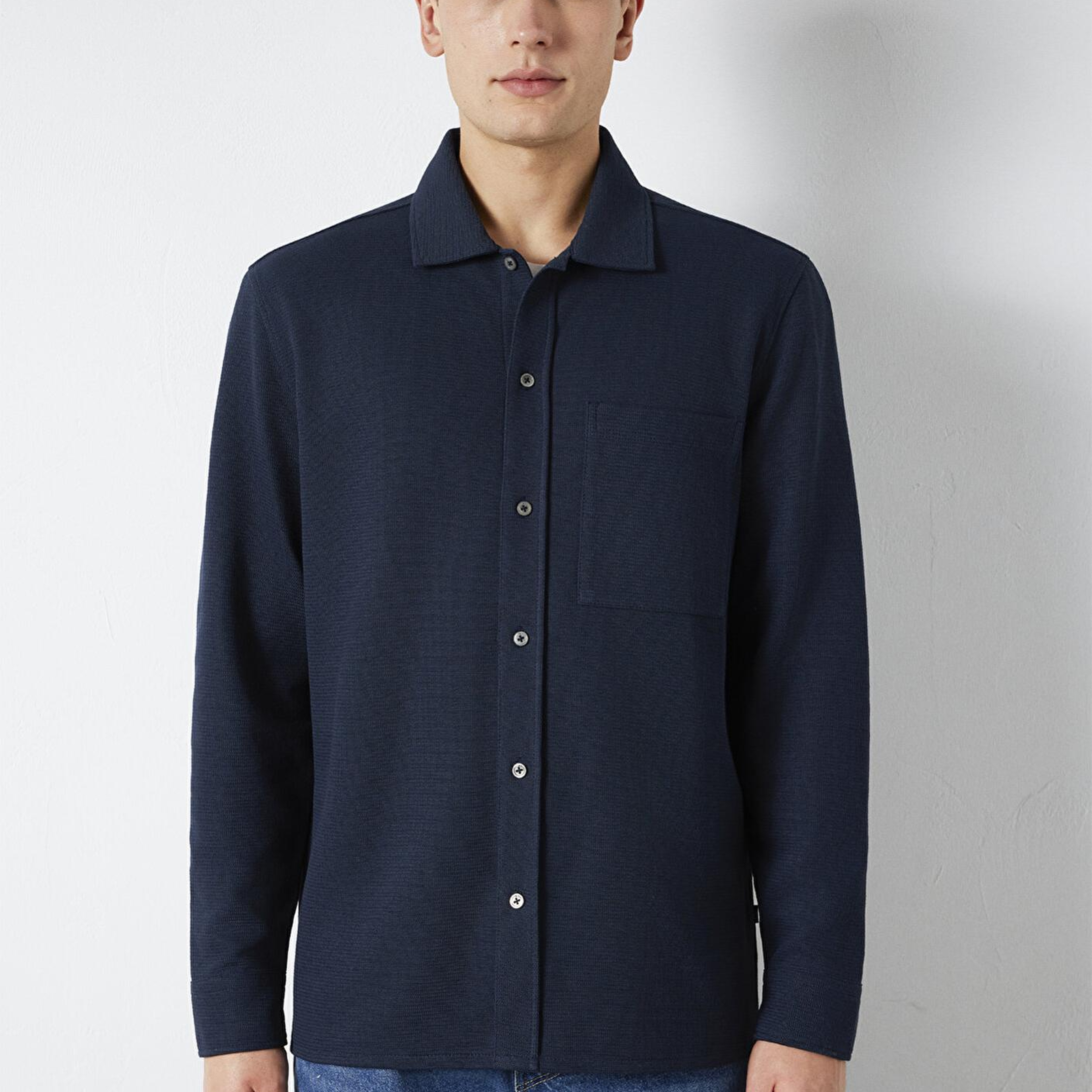 Mavi Cepli Lacivert Gömlek Regular Fit / Normal Kesim 0211874-70490