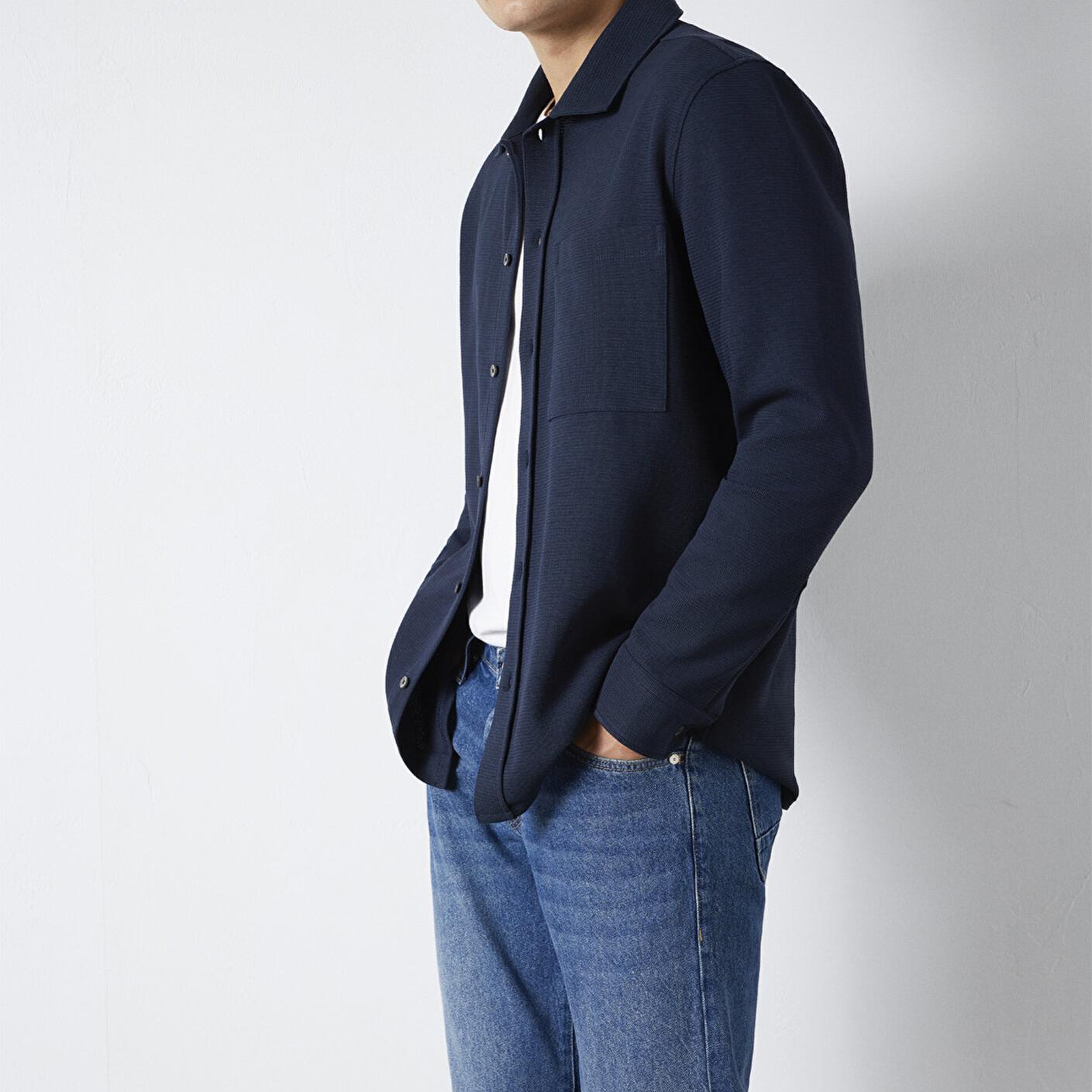 Mavi Cepli Lacivert Gömlek Regular Fit / Normal Kesim 0211874-70490