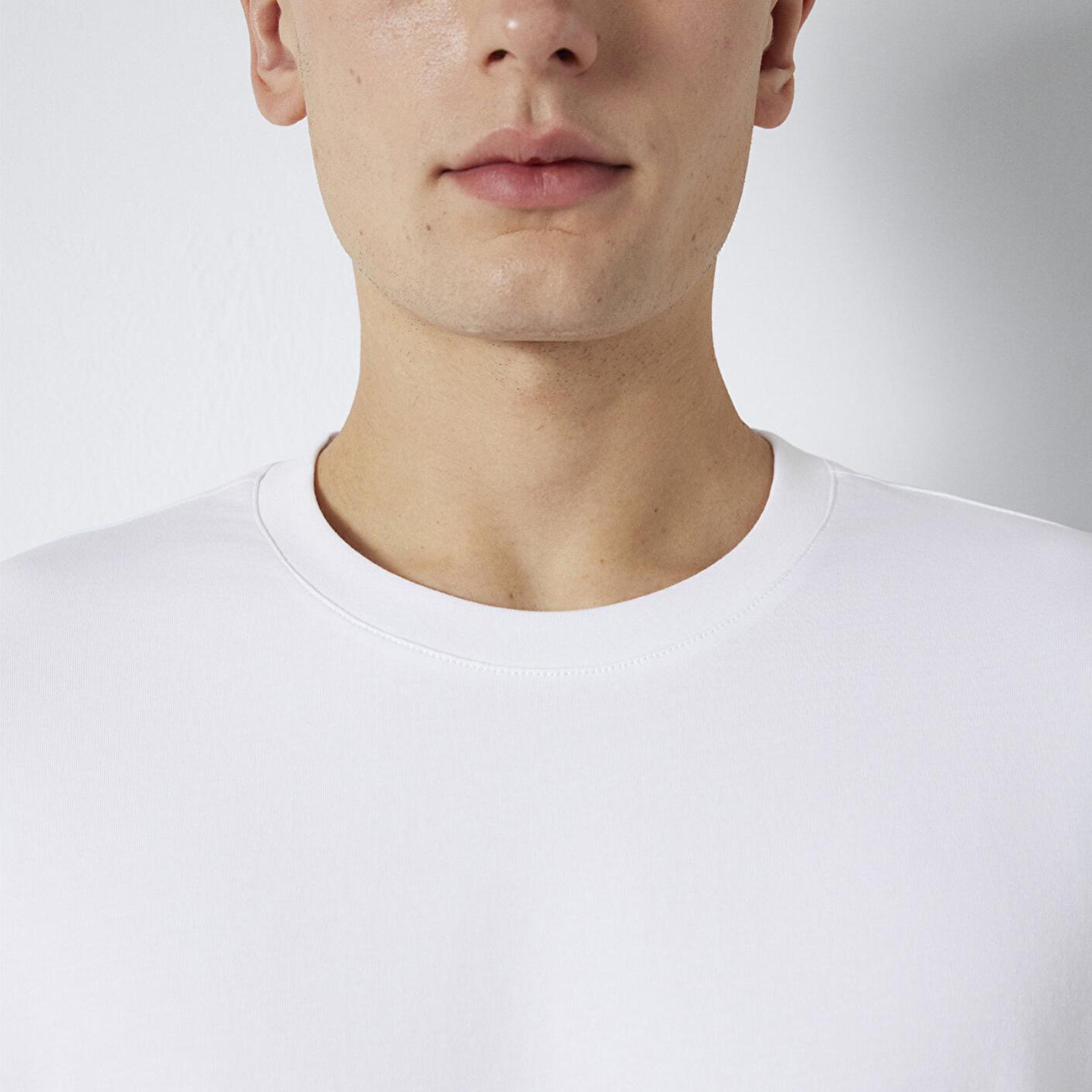 Mavi Beyaz Basic Tişört Loose Fit / Bol Rahat Kesim 0613199-620