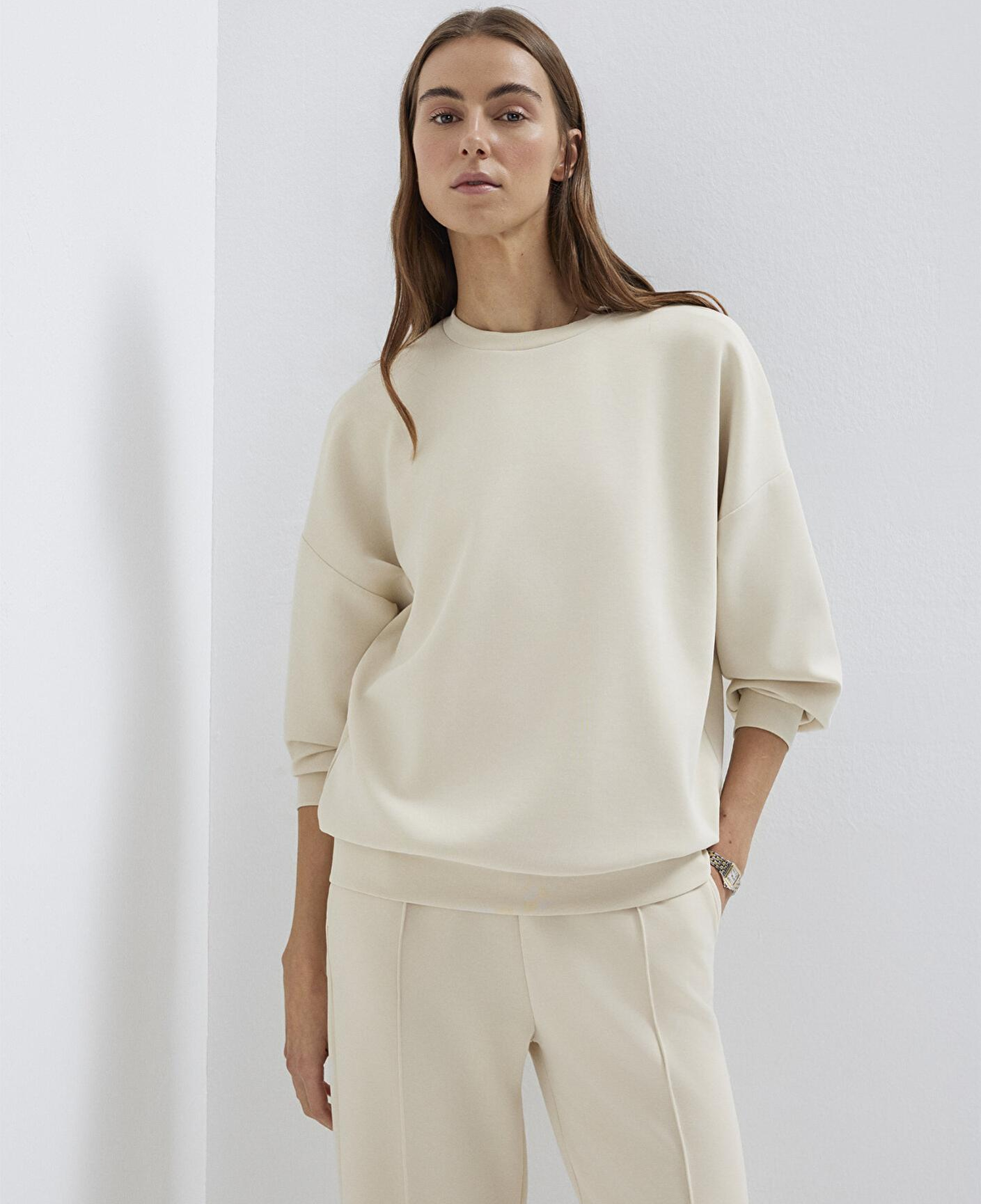 Mavi Lux Touch (TENCEL™) Modal Ekru Sweatshirt 168837-70065
