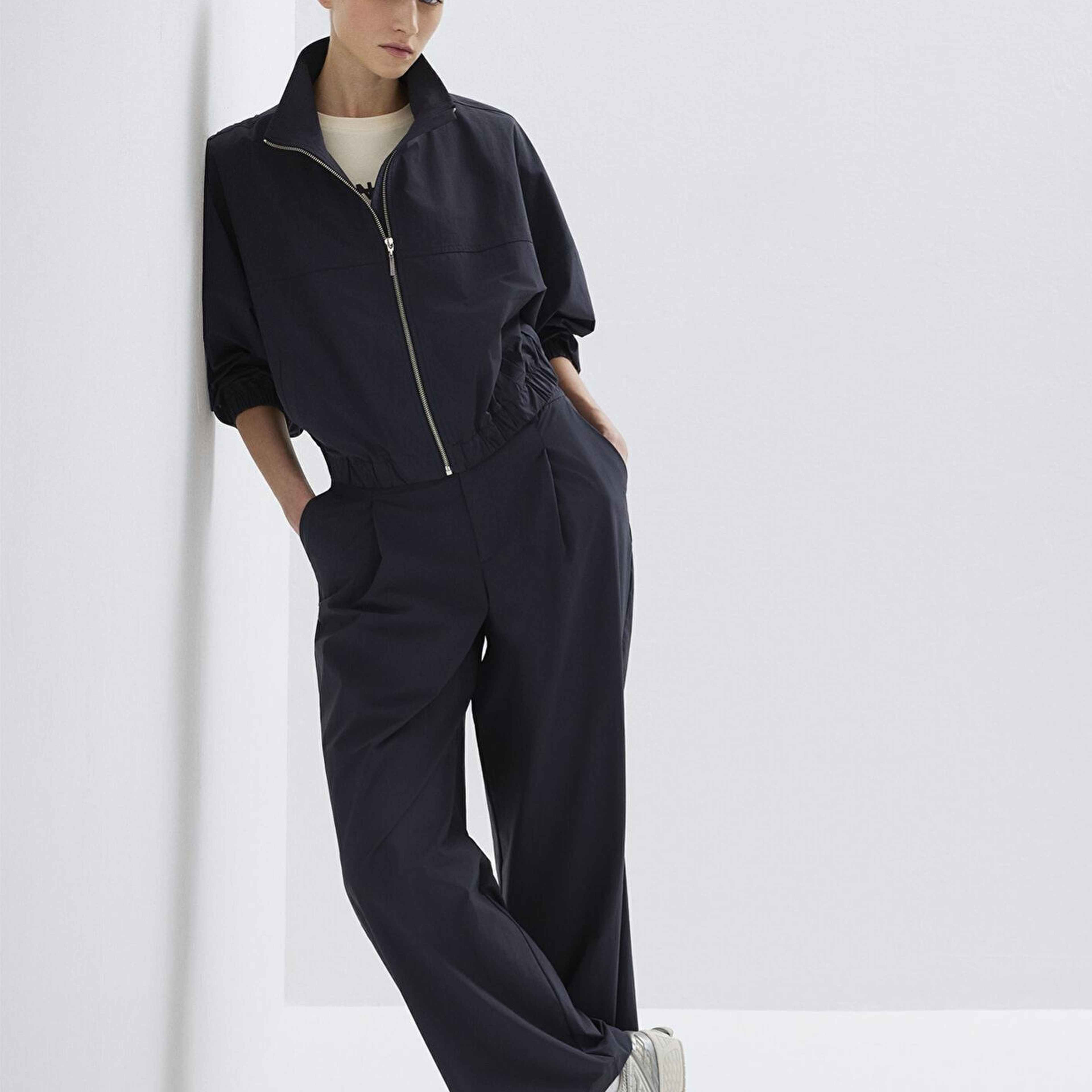 Mavi Geniş Paça Antrasit Pantolon 1011178-900