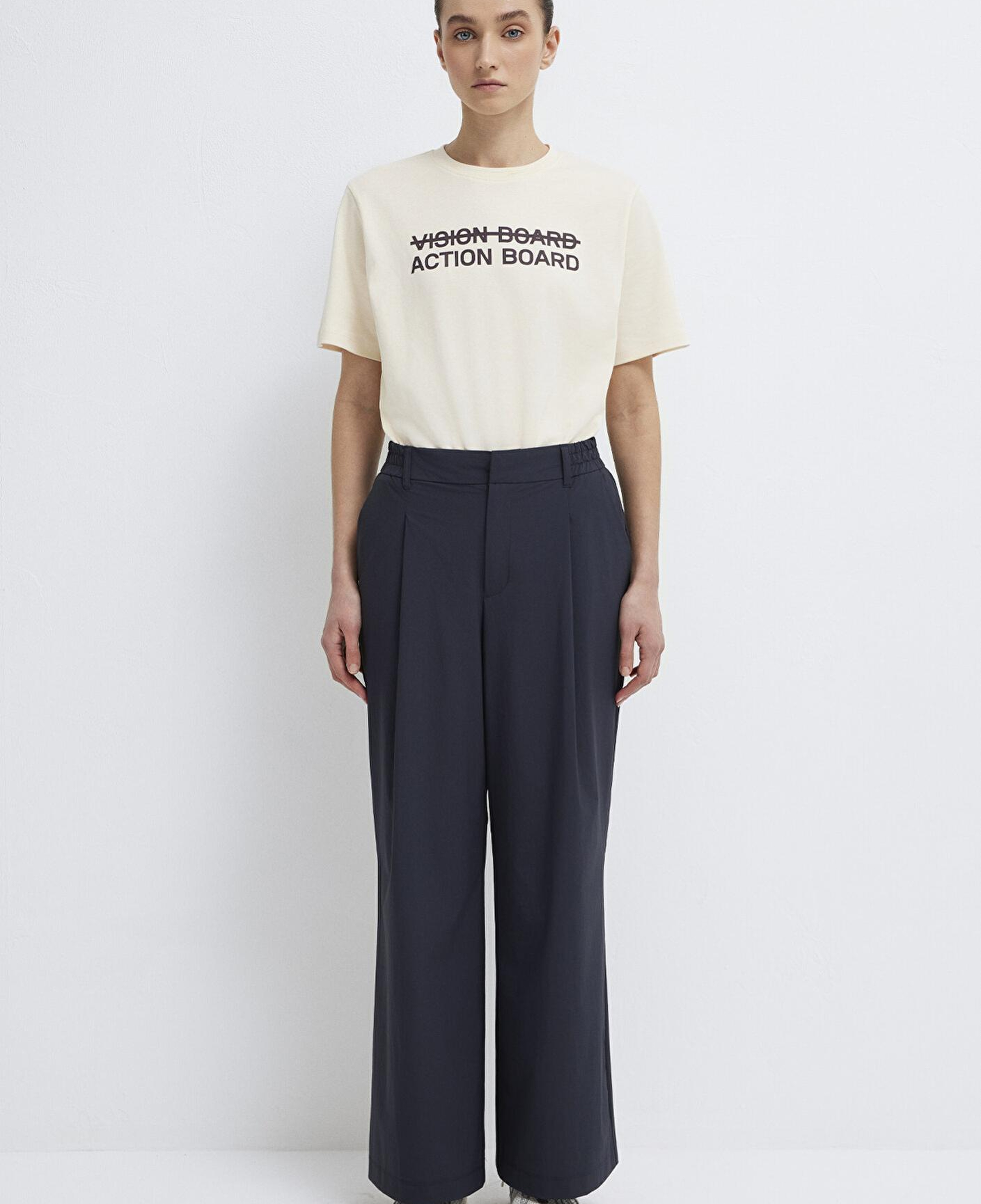 Mavi Geniş Paça Antrasit Pantolon 1011178-900