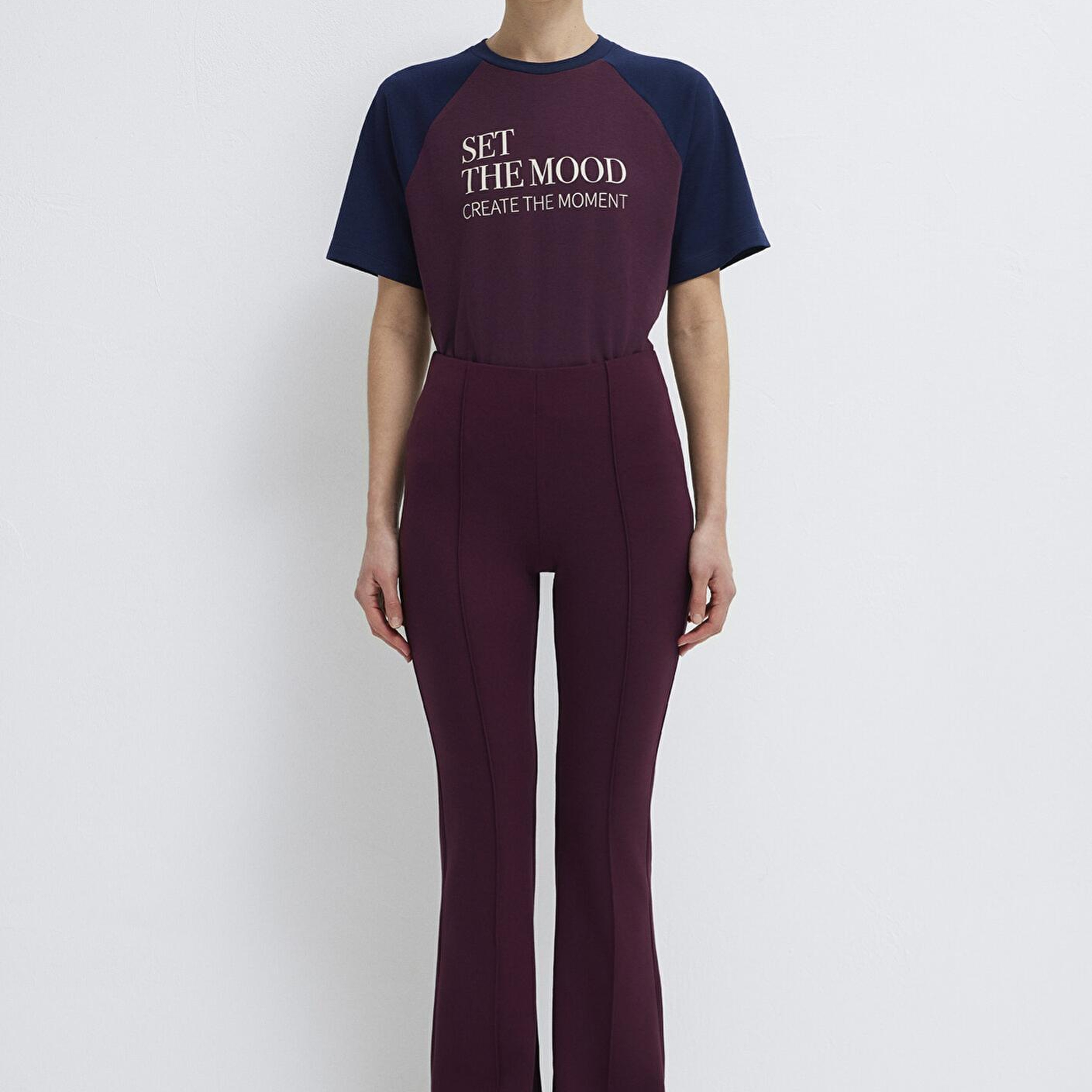 Mavi İspanyol Paça Bordo Eşofman Altı 1011175-70434