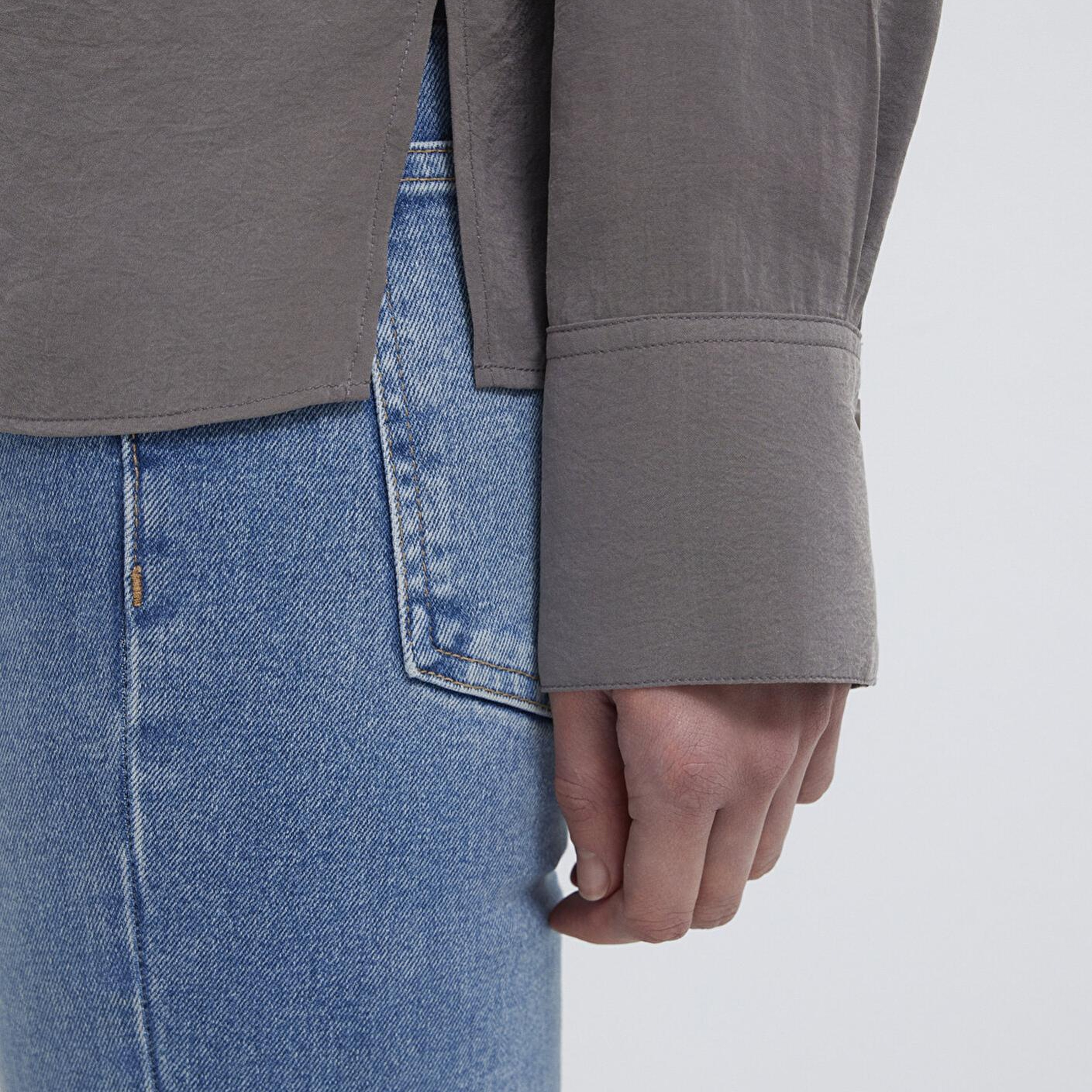 Mavi Tencel TM Liyosel Karışımlı Antrasit Gömlek Regular Fit / Normal Kesim 1211374-90721