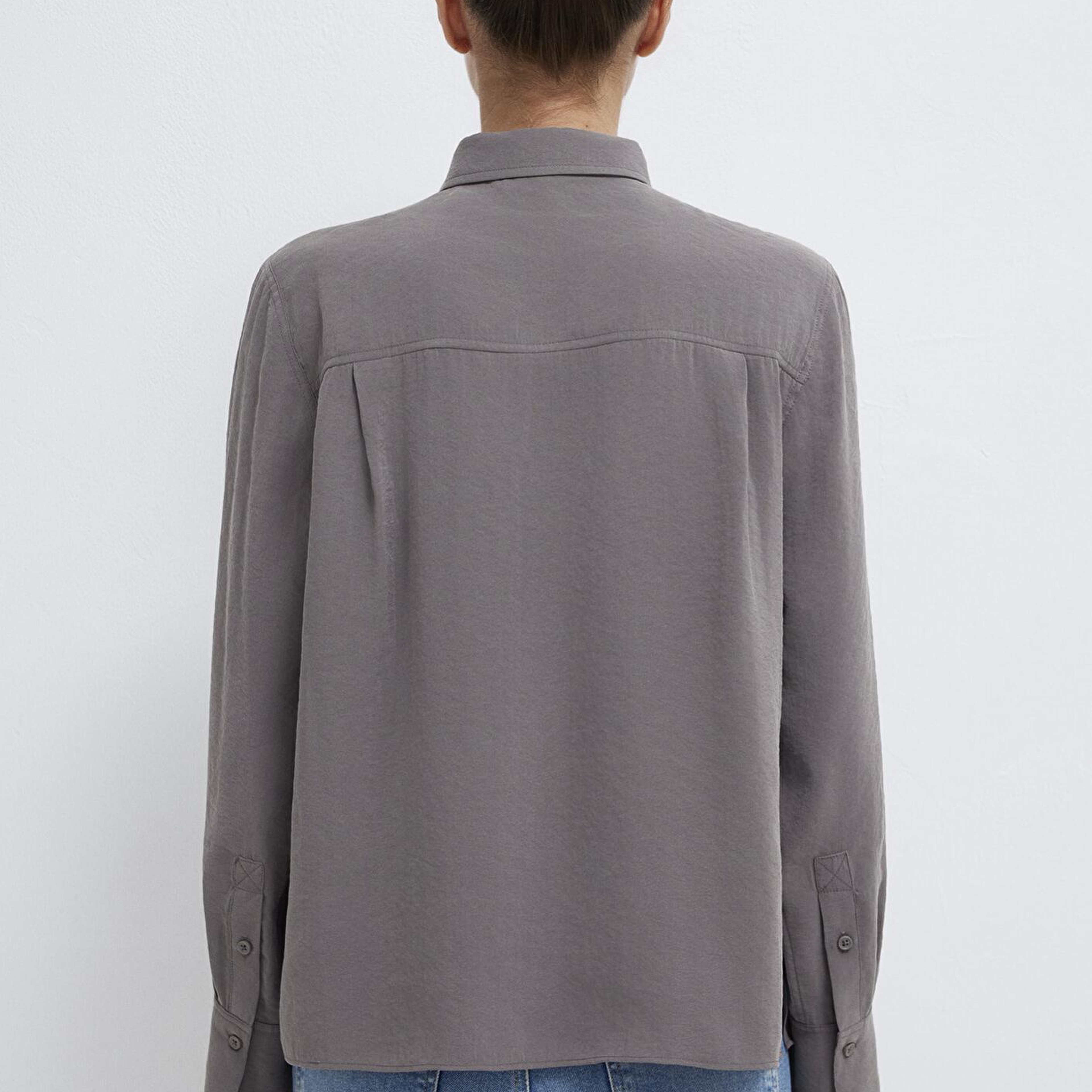 Mavi Tencel TM Liyosel Karışımlı Antrasit Gömlek Regular Fit / Normal Kesim 1211374-90721