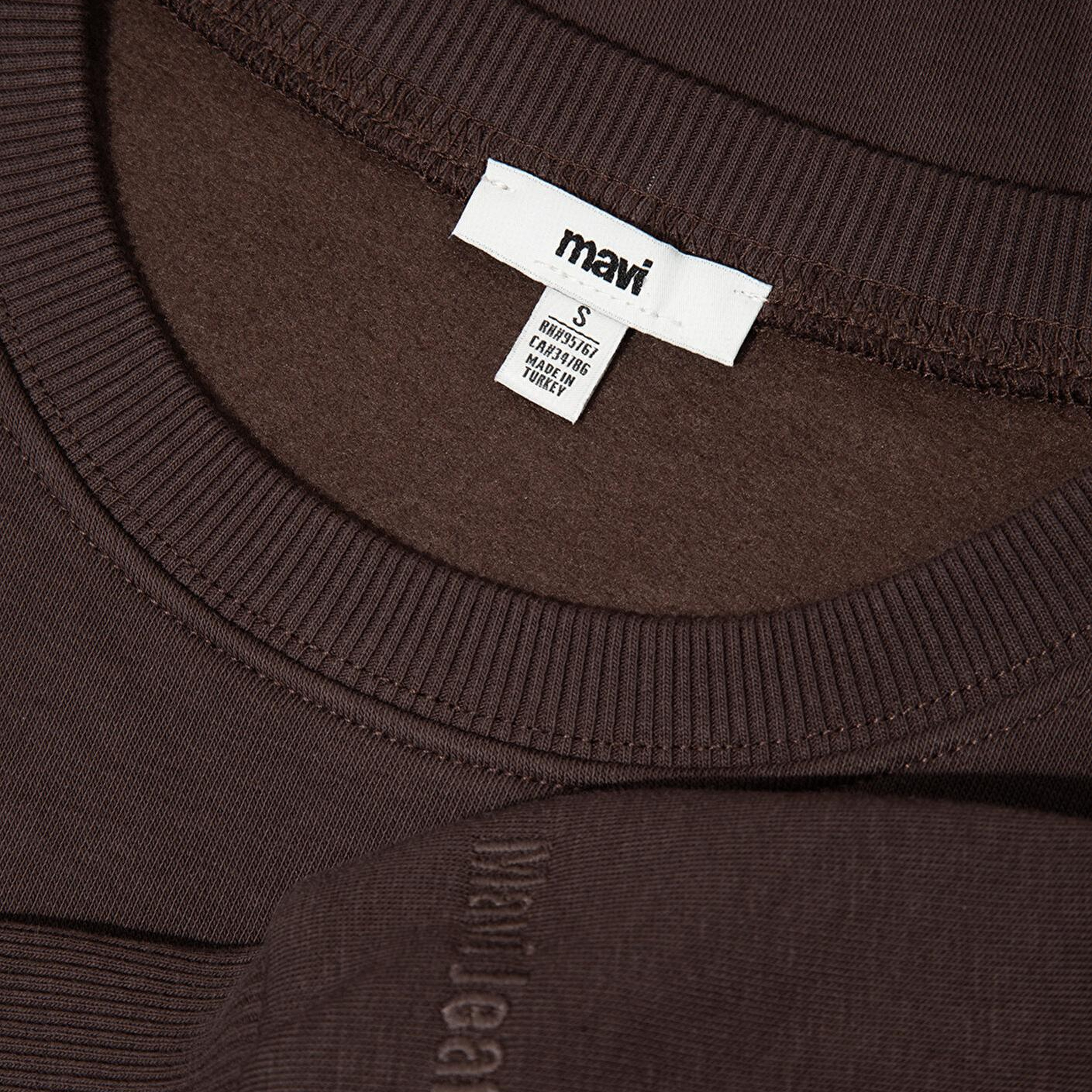 Mavi Bisiklet Yaka Kahverengi Sweatshirt 1610198-70240