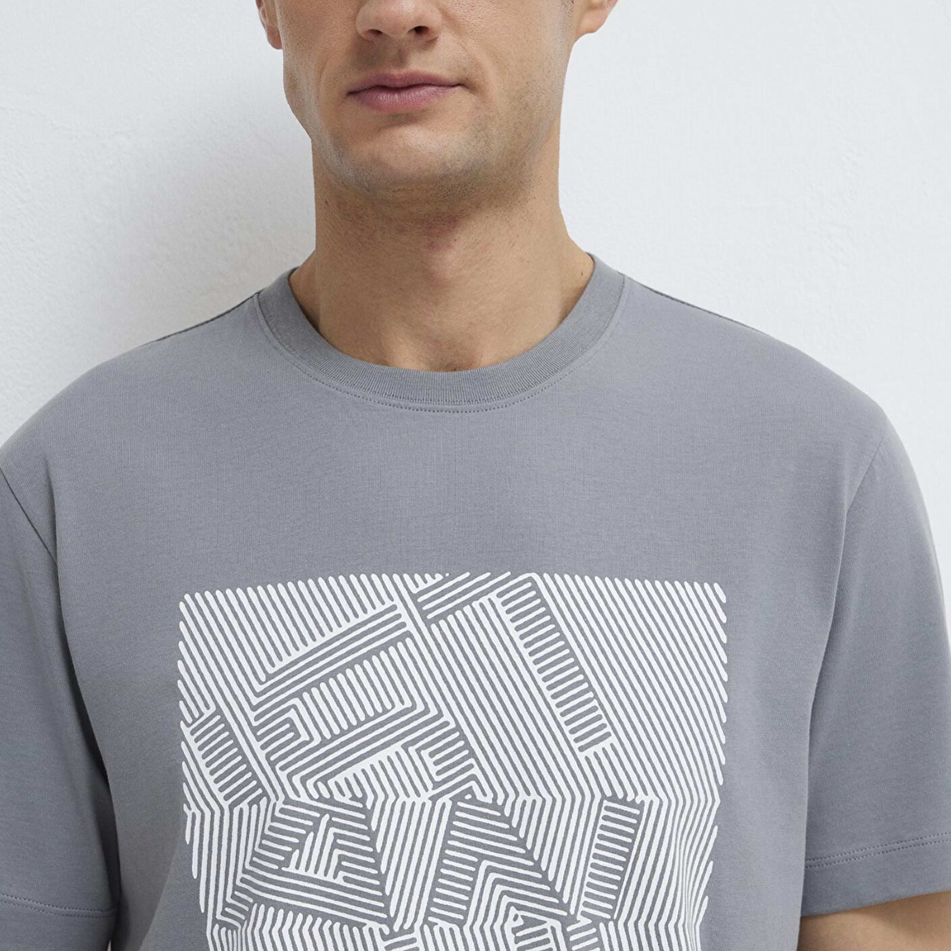 Mavi İstanbul Baskılı Gri Tişört Regular Fit / Normal Kesim 0612990-85550