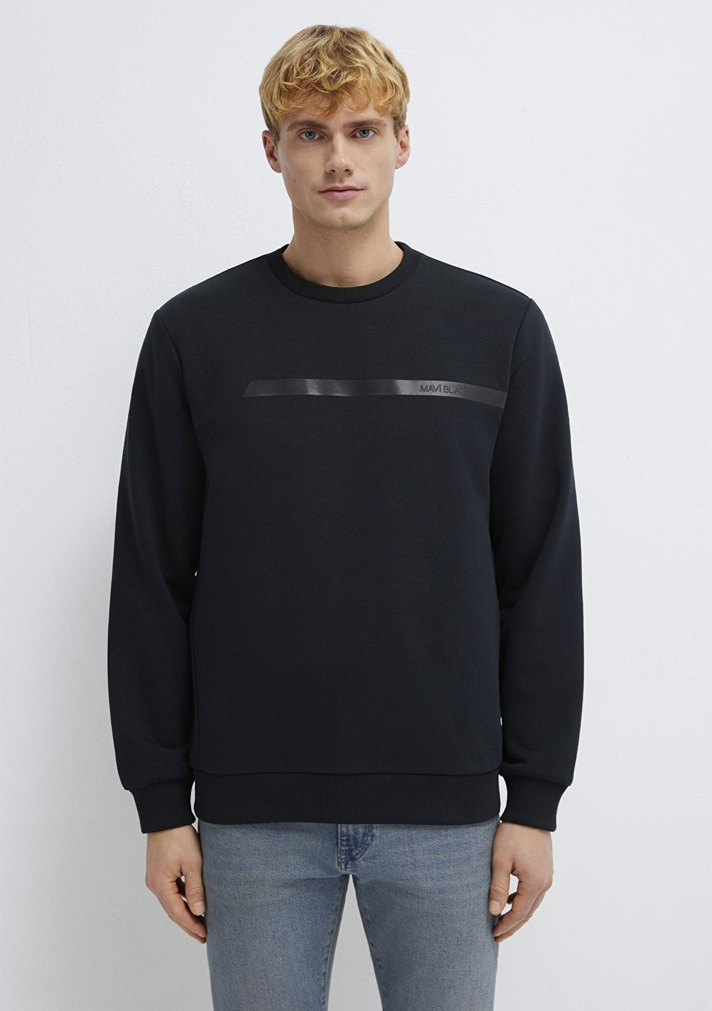 Mavi Mavi Black Bisiklet Yaka Siyah Sweatshirt 0S10528-900
