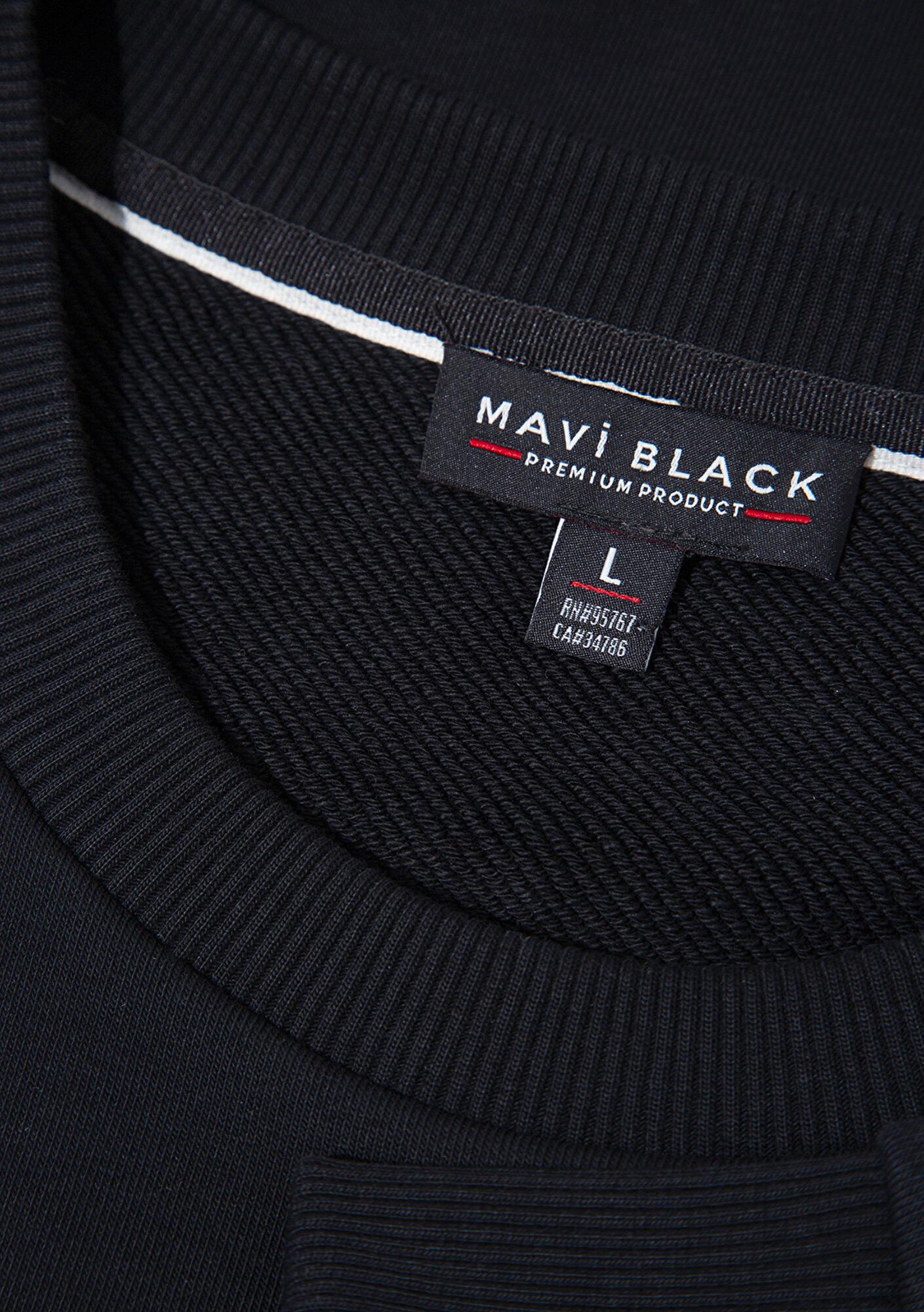 Mavi Mavi Black Bisiklet Yaka Siyah Sweatshirt 0S10528-900