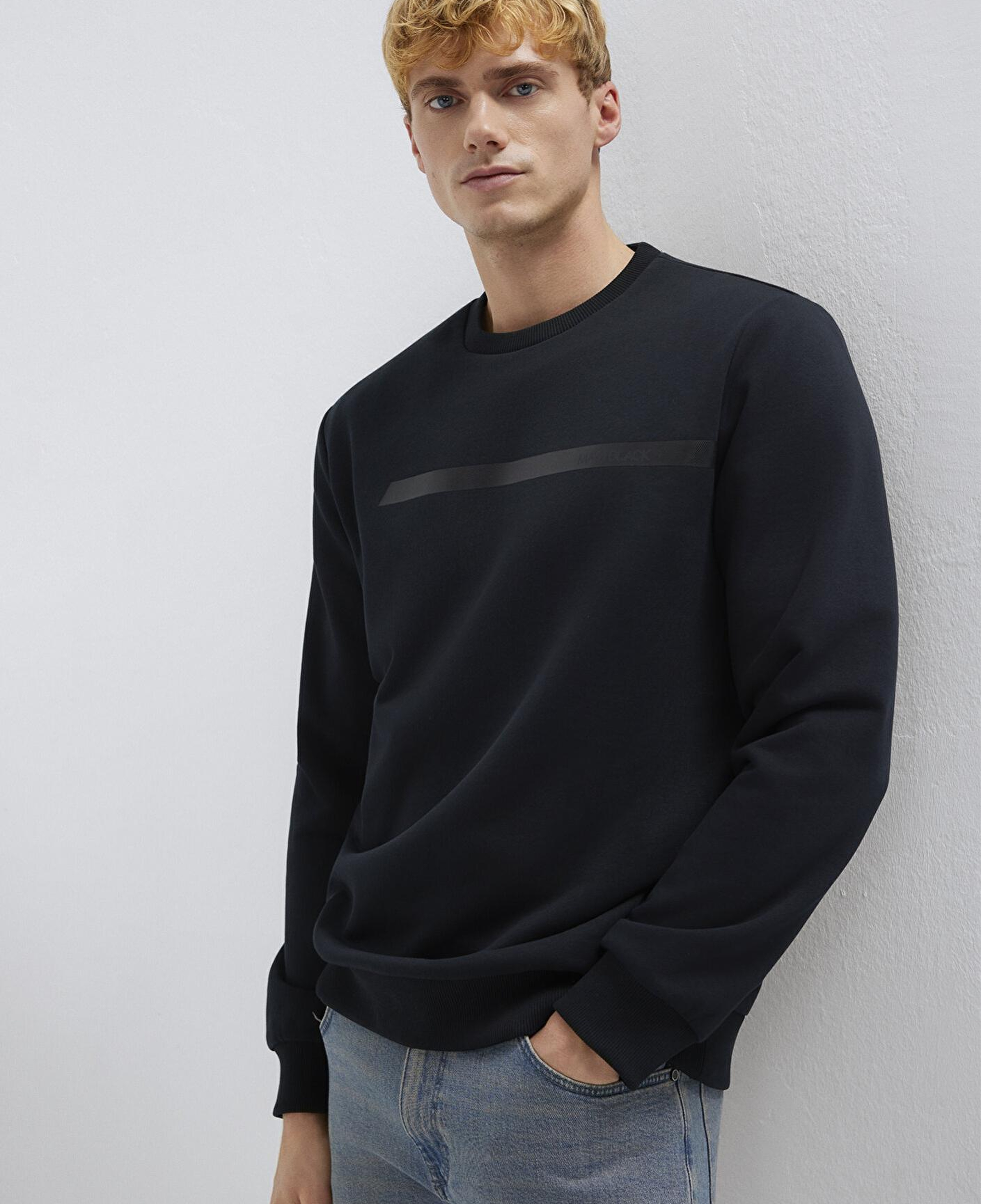 Mavi Mavi Black Bisiklet Yaka Siyah Sweatshirt 0S10528-900