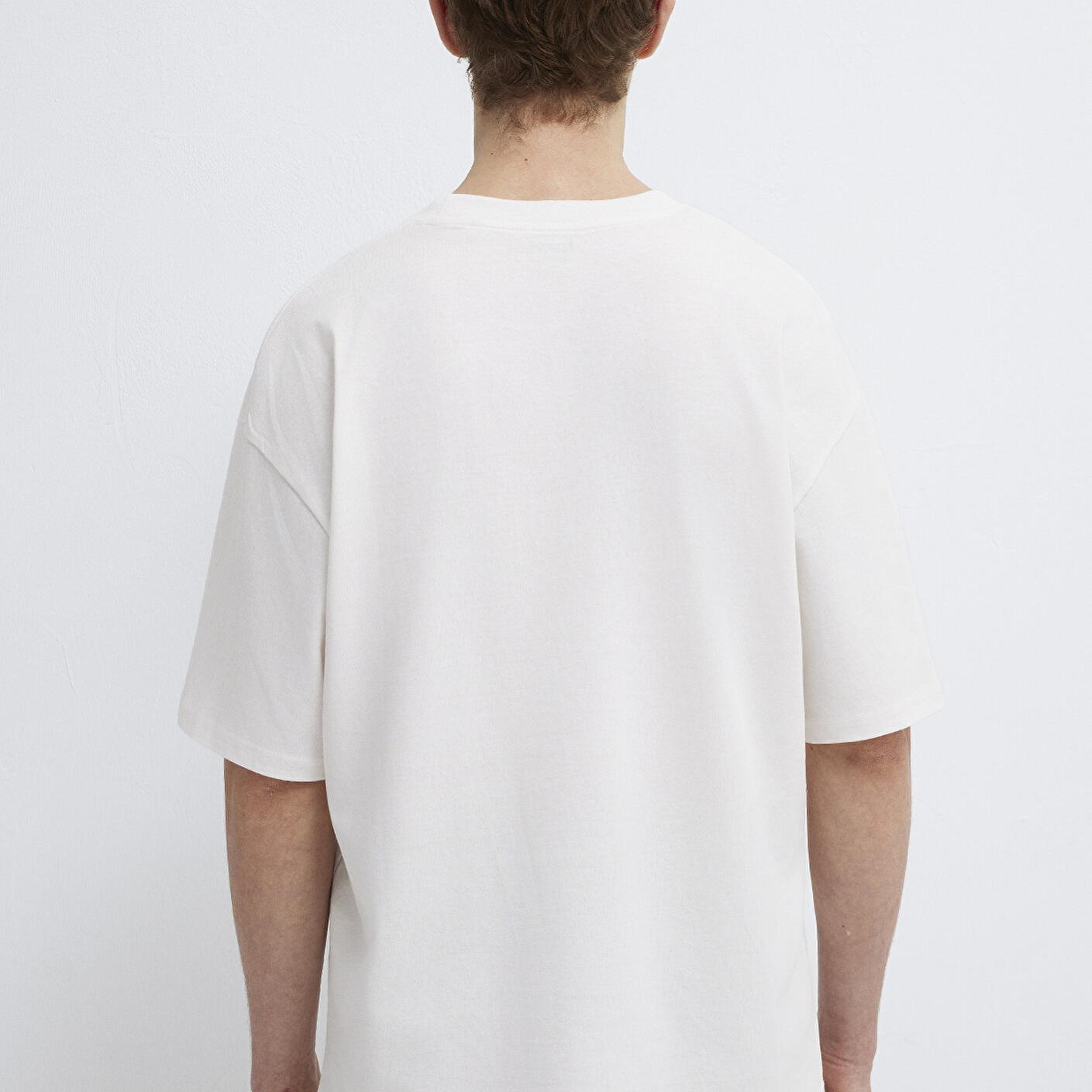 Mavi Luck Is In Your Side Baskılı Ekru Tişört Oversize / Geniş Kesim 0613183-70057