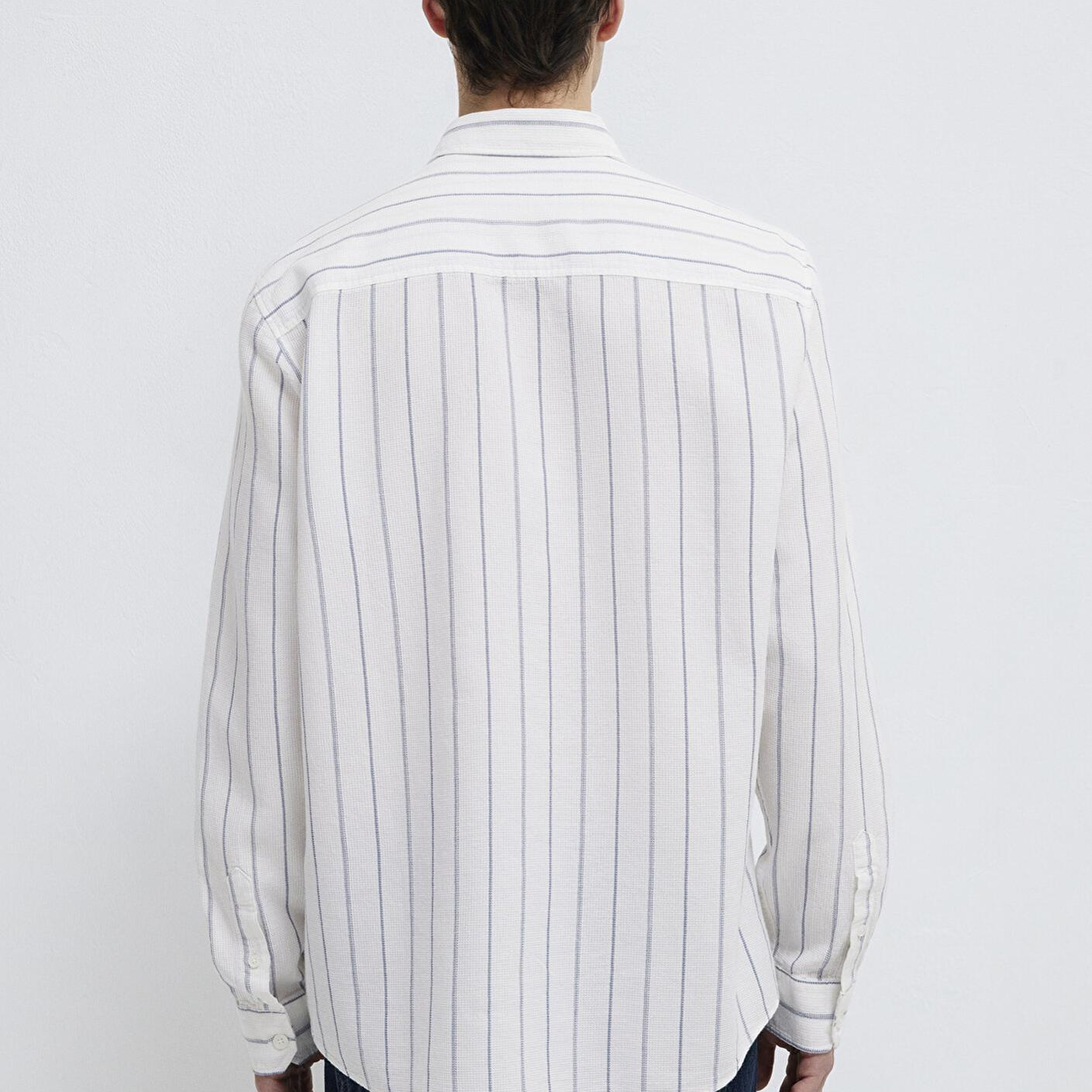 Mavi Çizgili Gömlek Regular Fit / Normal Kesim 0211384-86702