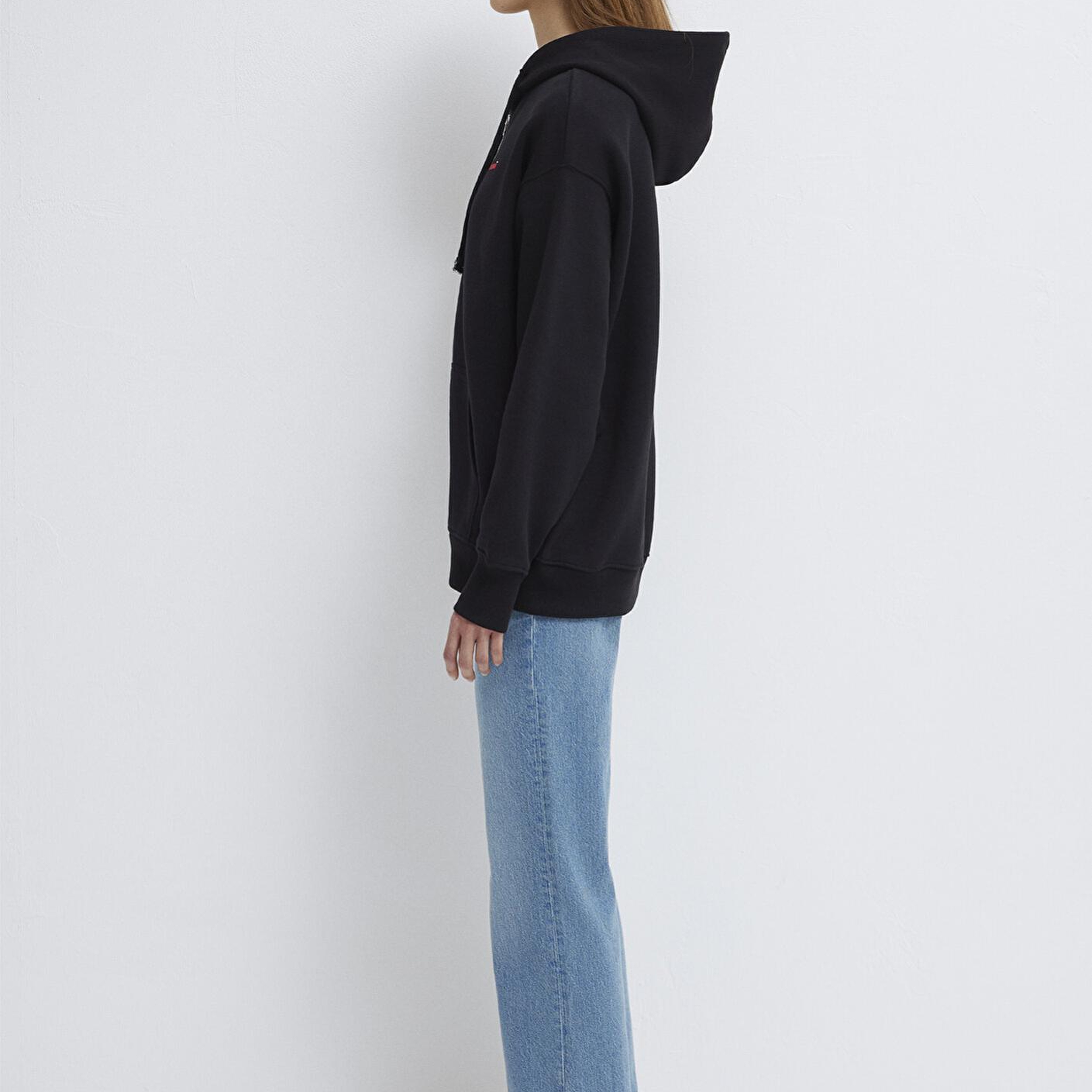 Mavi Mavi Logo Baskılı Kapüşonlu Siyah Sweatshirt 1S10531-900