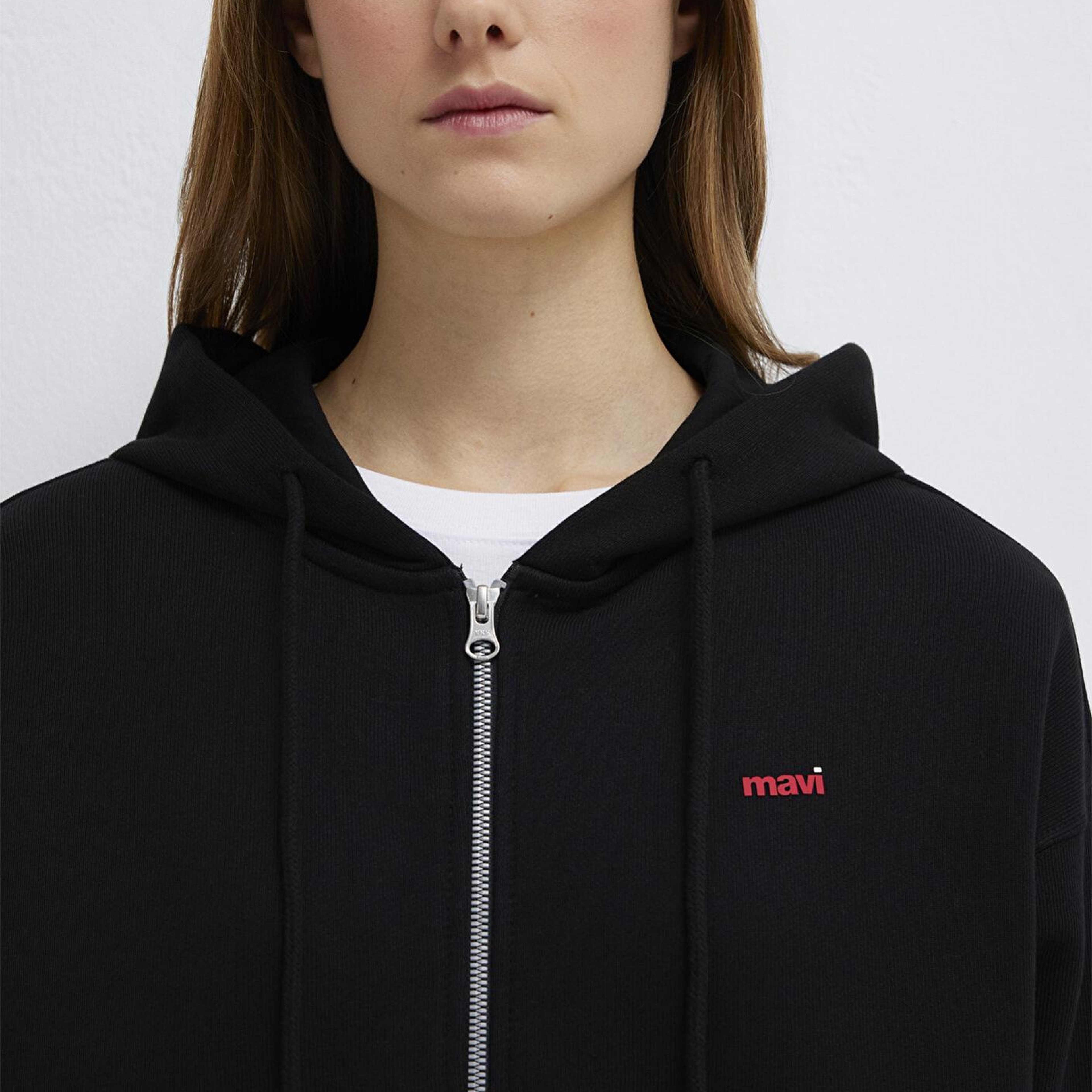 Mavi Mavi Logo Baskılı Kapüşonlu Siyah Sweatshirt 1S10531-900