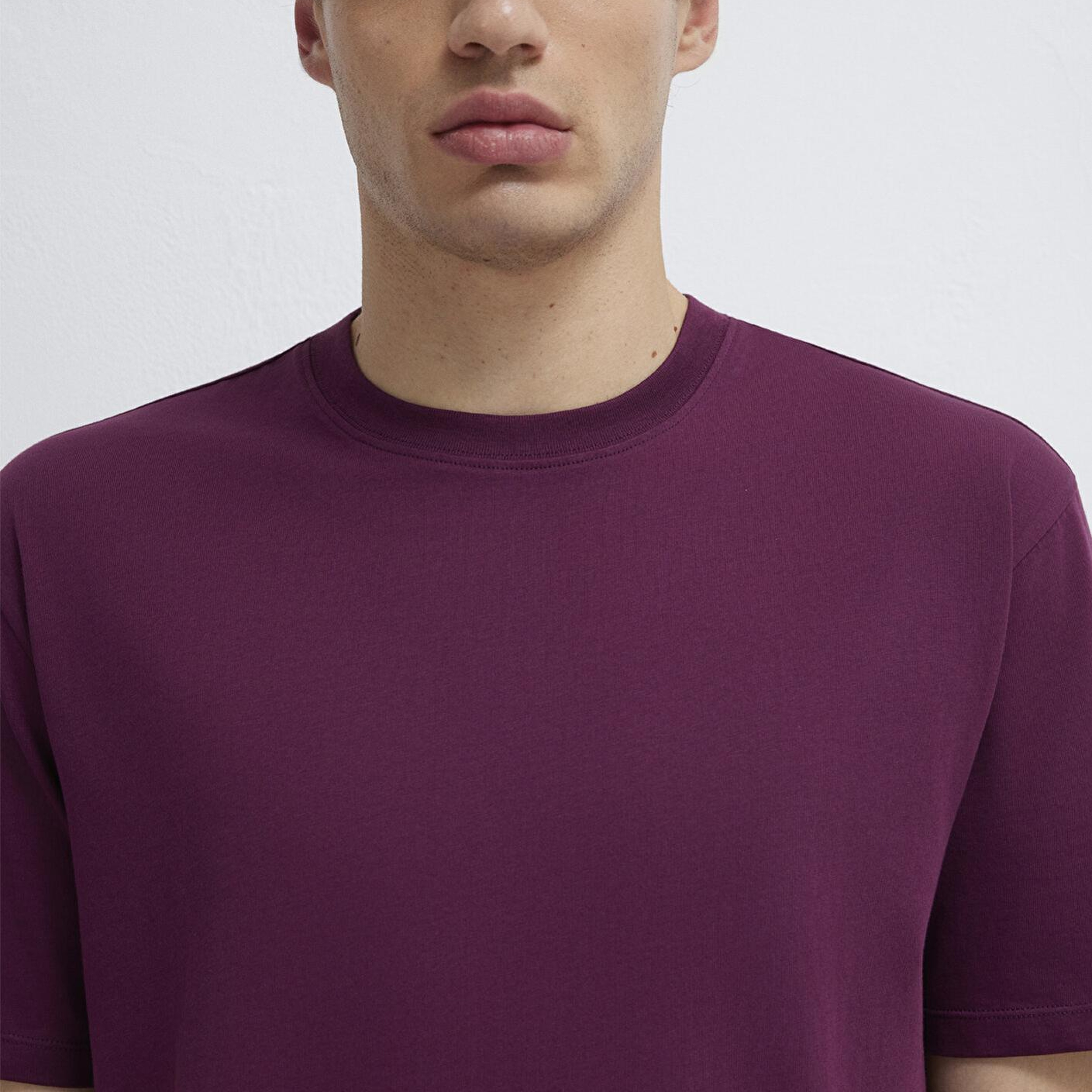 Mavi Mor Basic Tişört Loose Fit / Bol Rahat Kesim 066249-70670