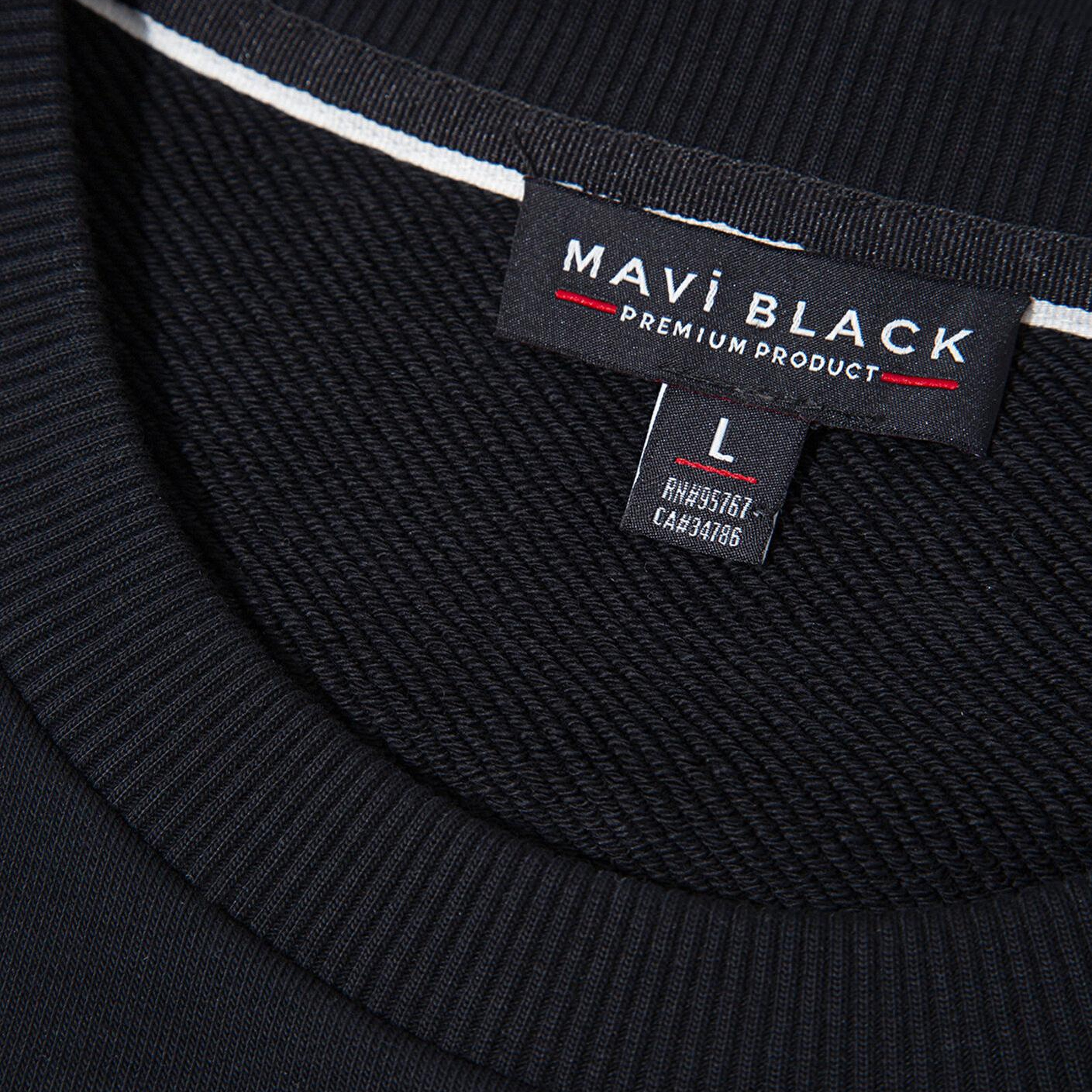 Mavi Mavi Black Bisiklet Yaka Siyah Sweatshirt 0S10528-900