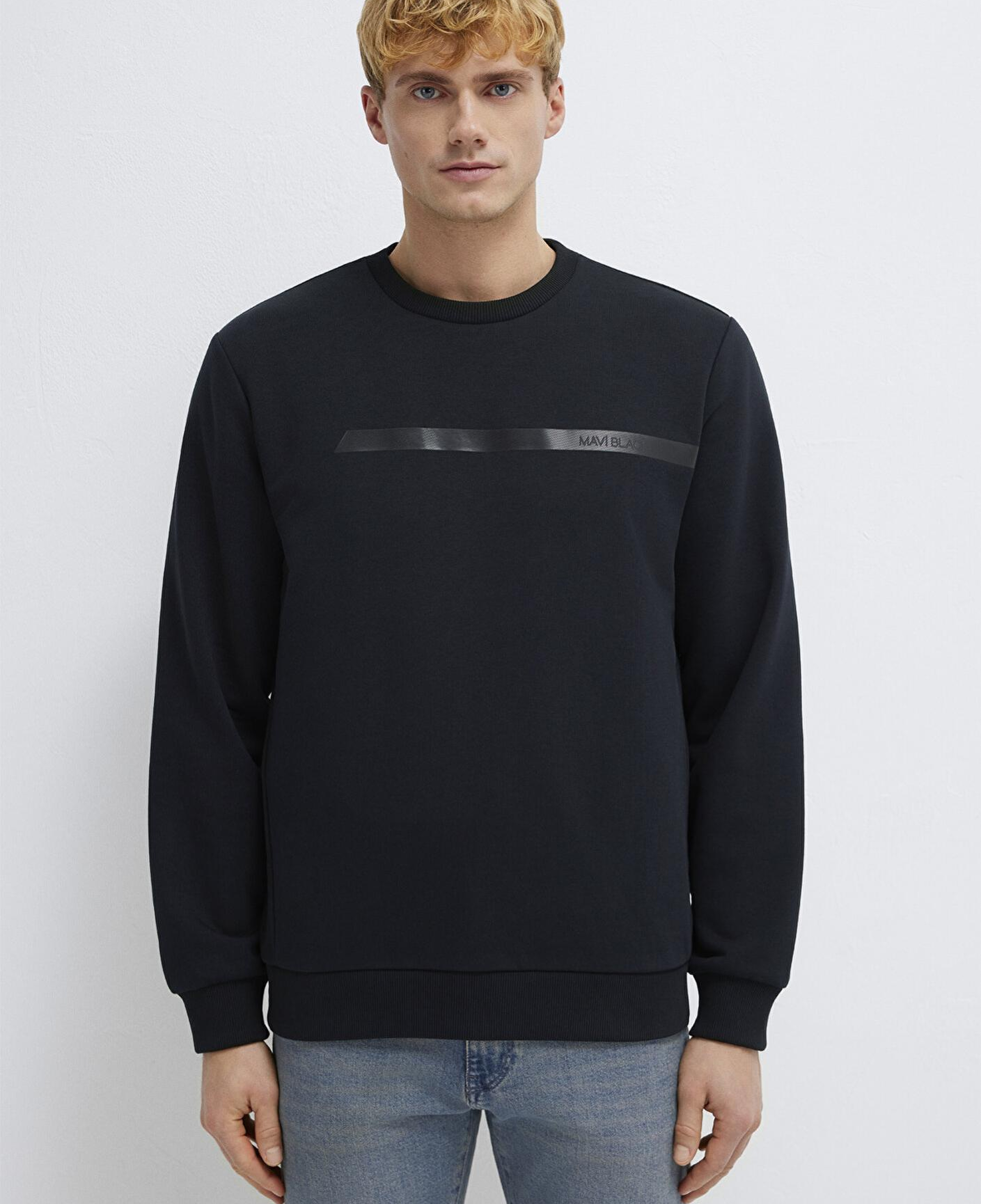 Mavi Mavi Black Bisiklet Yaka Siyah Sweatshirt 0S10528-900