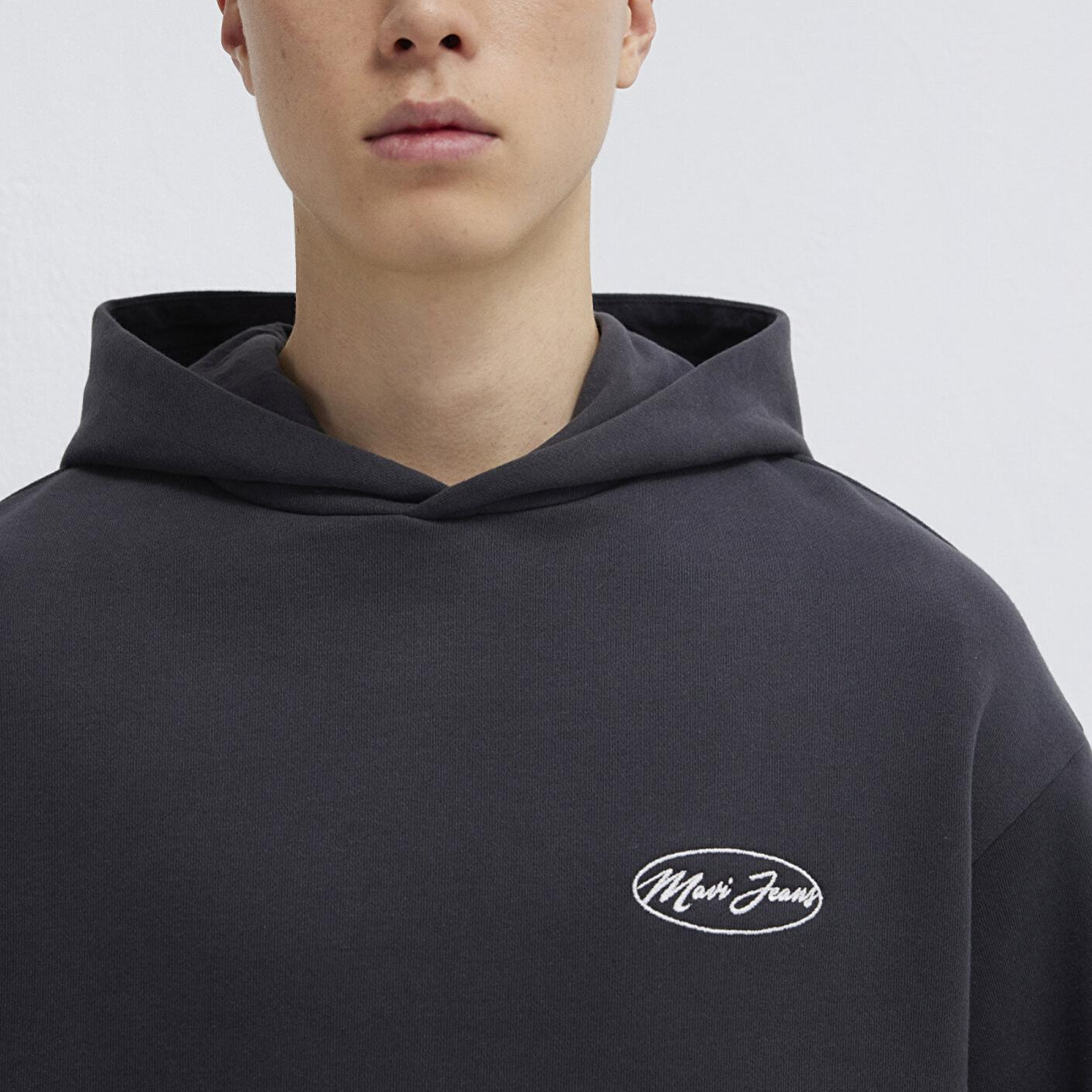 Mavi Mavi Jeans Nakışlı Kapüşonlu Antrasit Sweatshirt 0S10545-70087