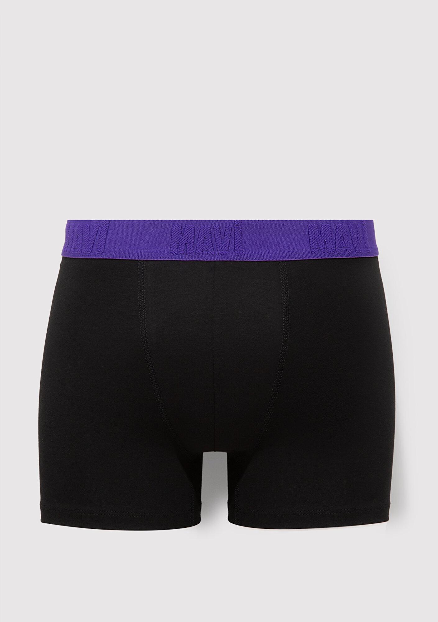 Mavi 3lü Siyah Basic Boxer 0912269-900