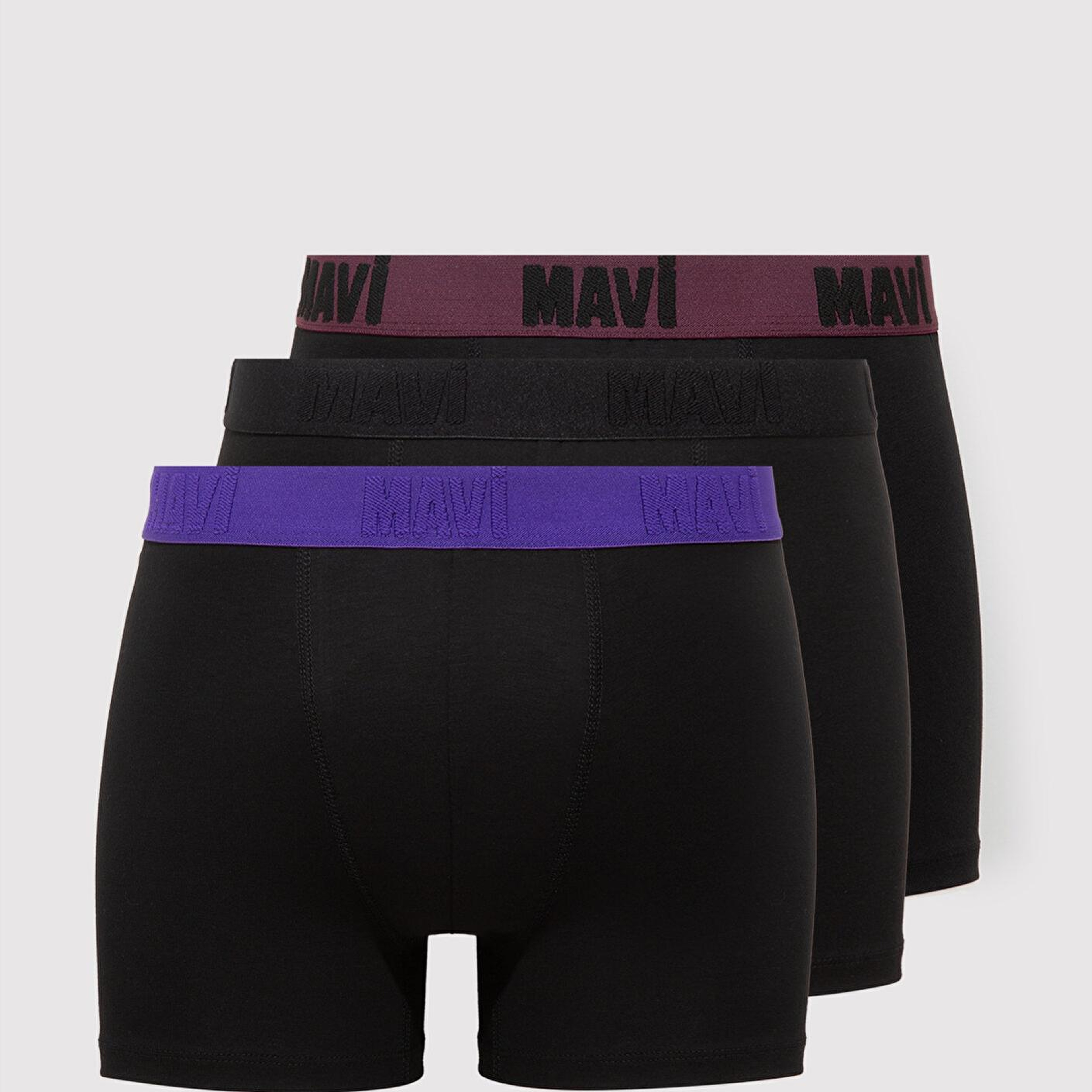 Mavi 3lü Siyah Basic Boxer 0912269-900