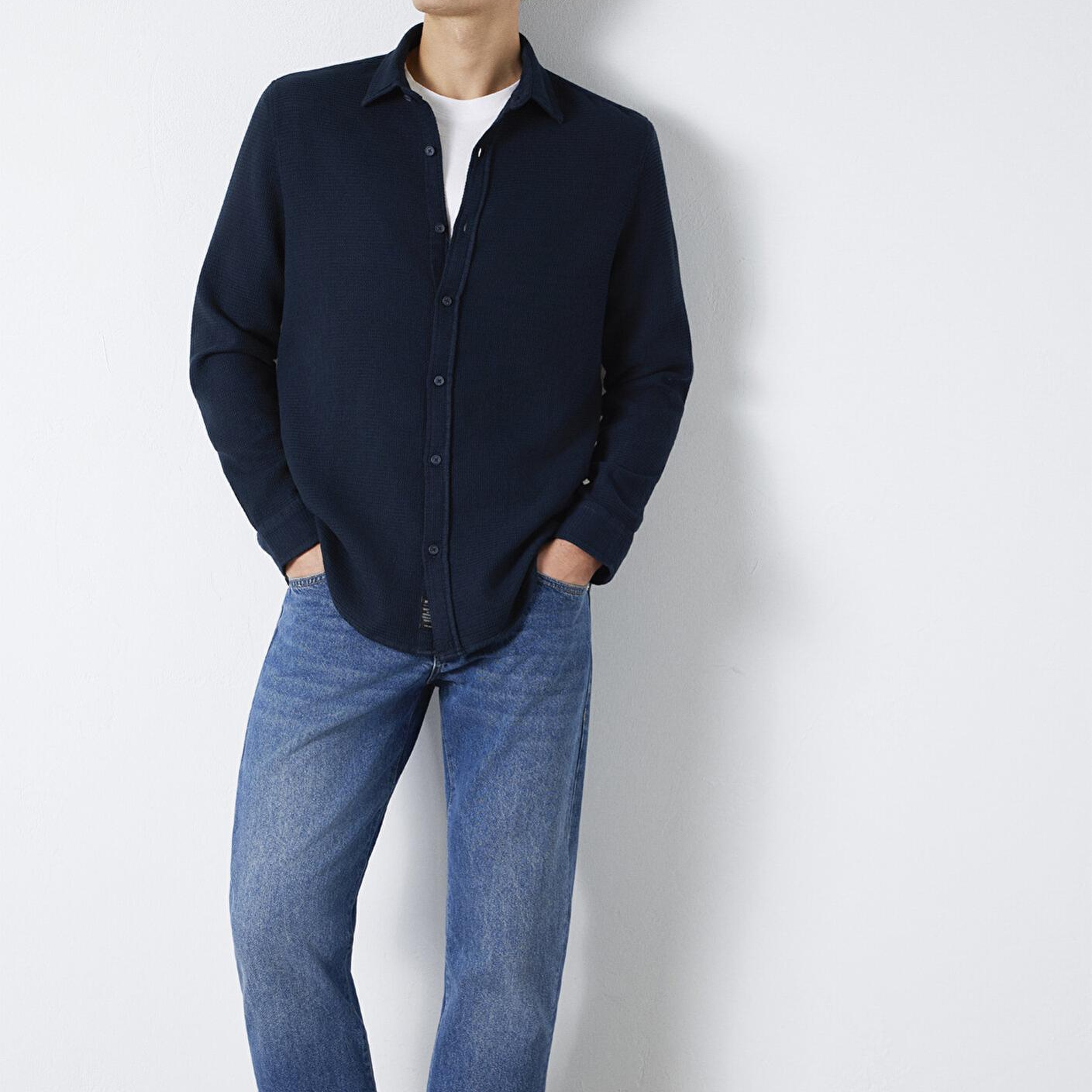 Mavi Lacivert Gömlek Regular Fit / Normal Kesim 0211875-70490