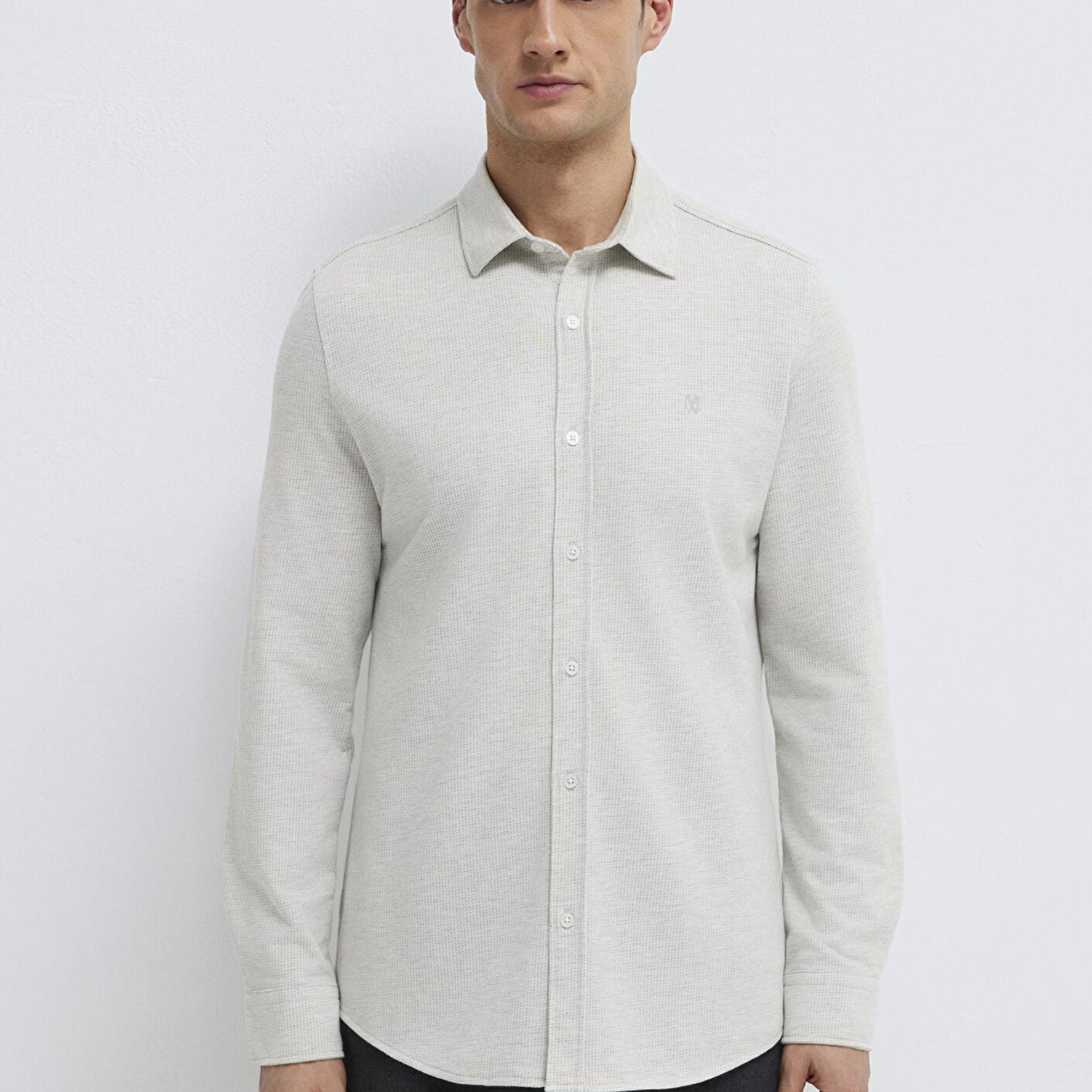 Mavi Gri Gömlek Slim Fit / Dar Kesim 0211856-82498