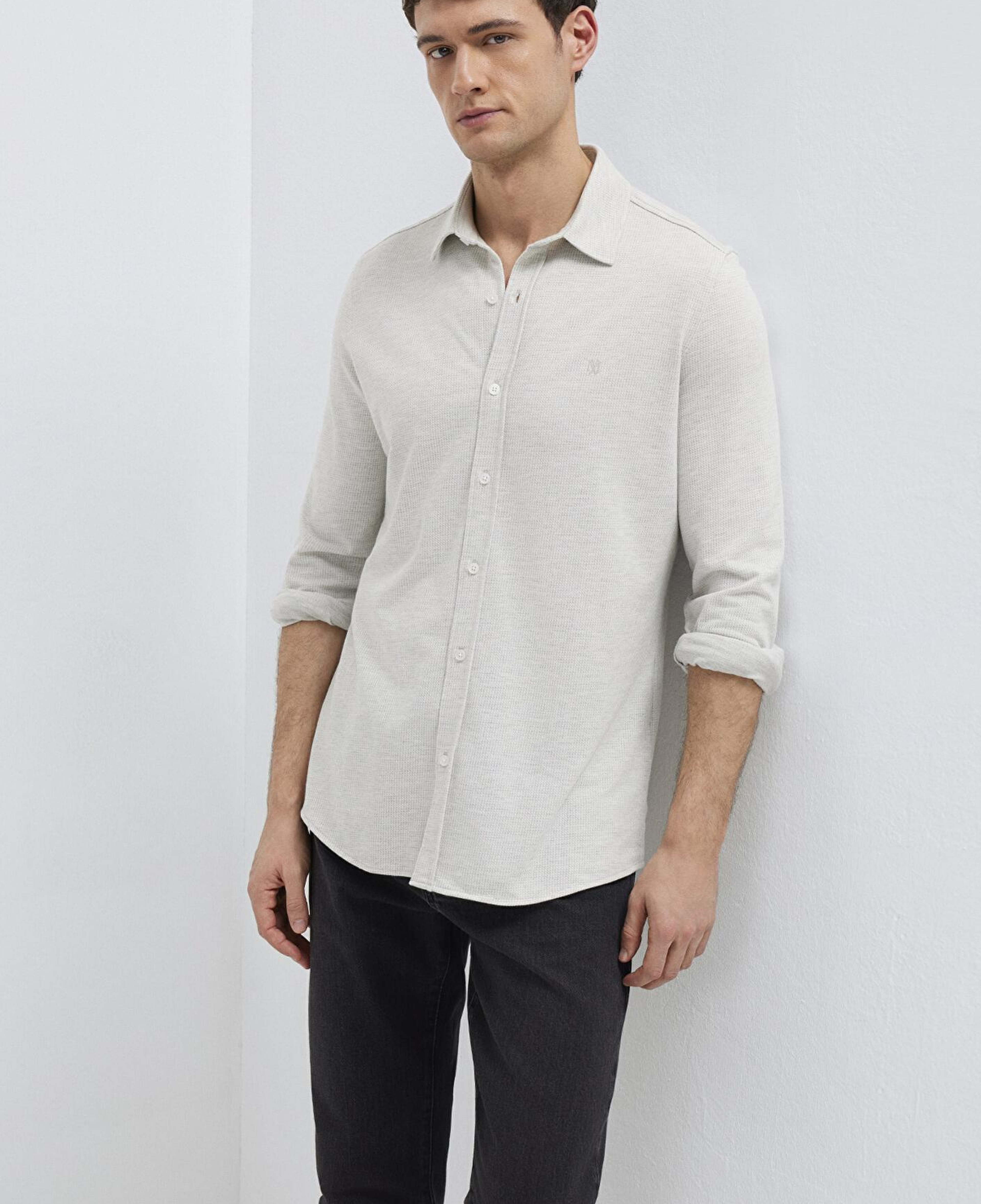 Mavi Gri Gömlek Slim Fit / Dar Kesim 0211856-82498