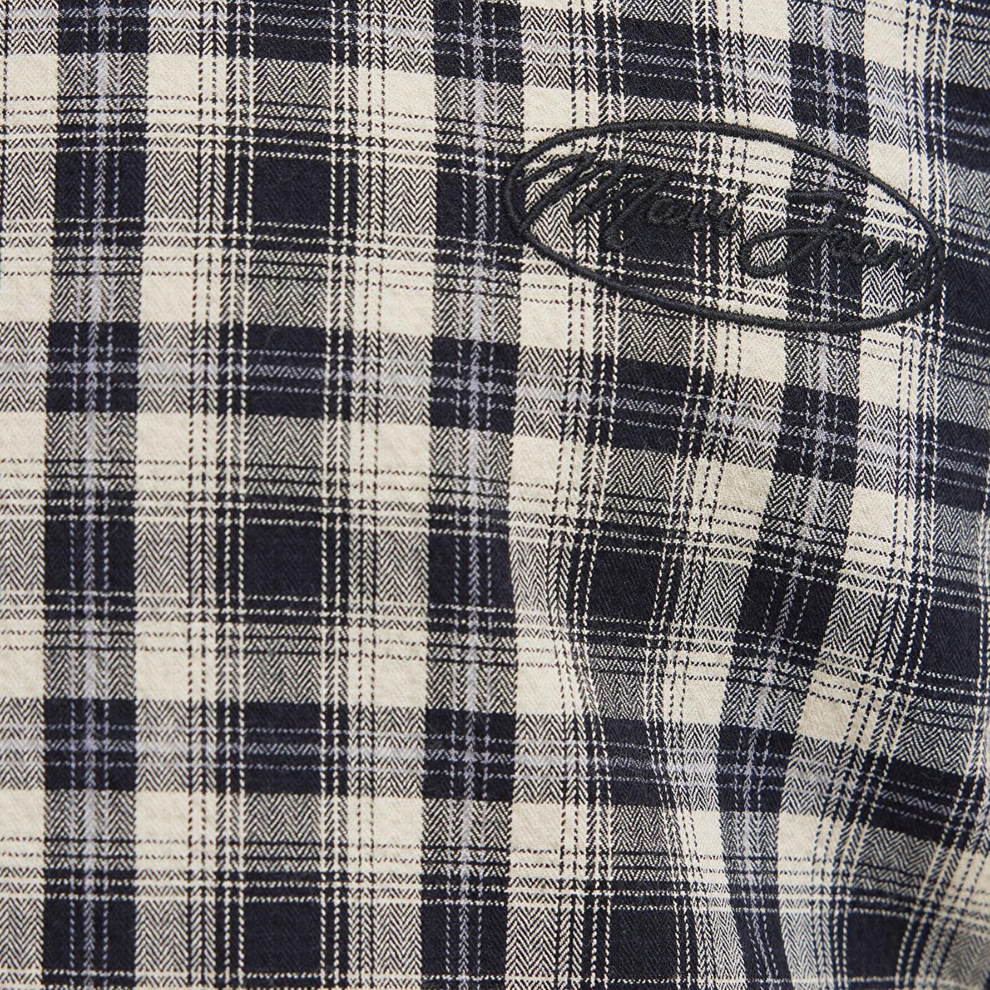 Mavi Mavi Jeans Nakışlı Siyah Ekose Gömlek Loose Fit / Bol Rahat Kesim 0211880-91417