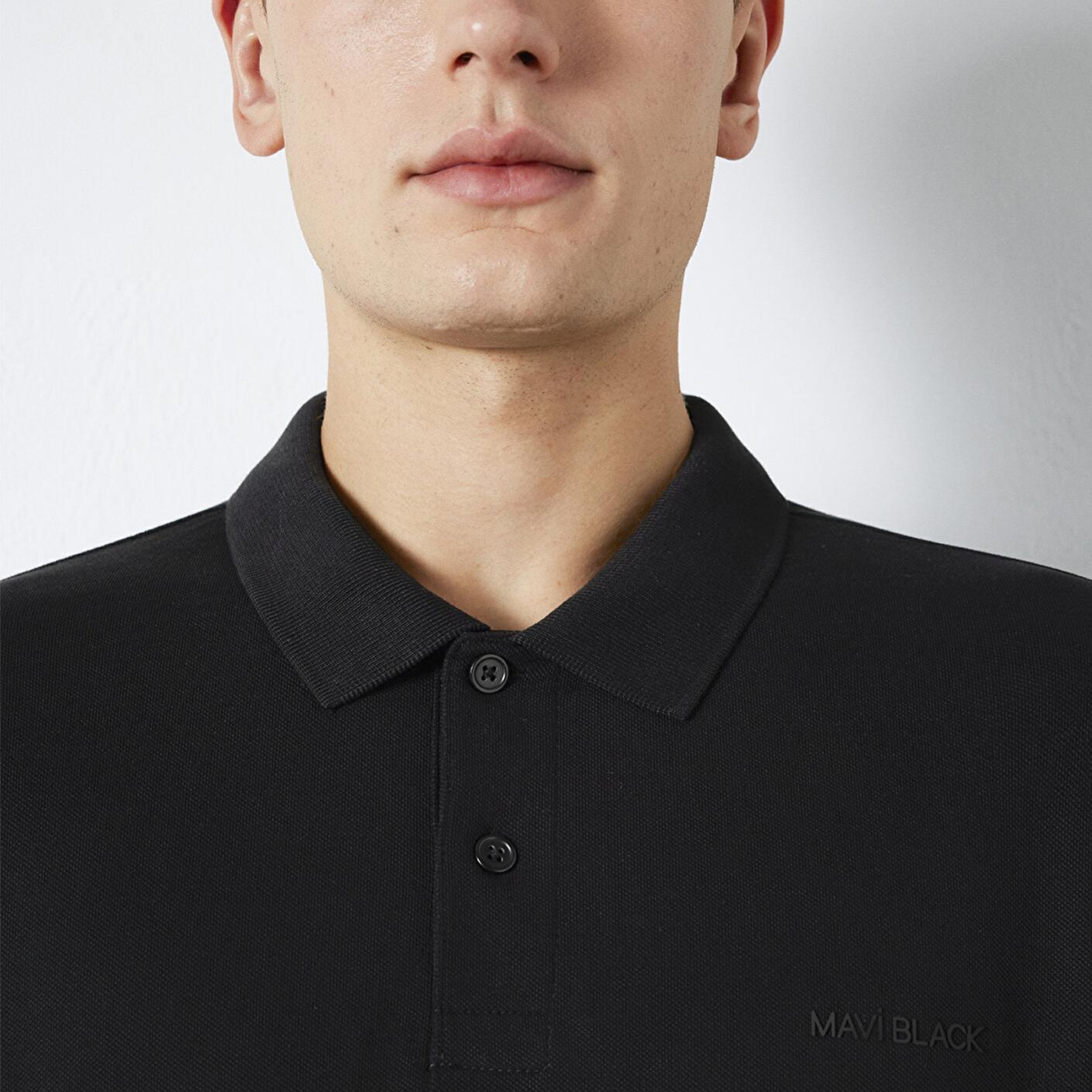 Mavi Mavi Black Uzun Kollu Siyah Polo Tişört Regular Fit / Normal Kesim 0613154-900