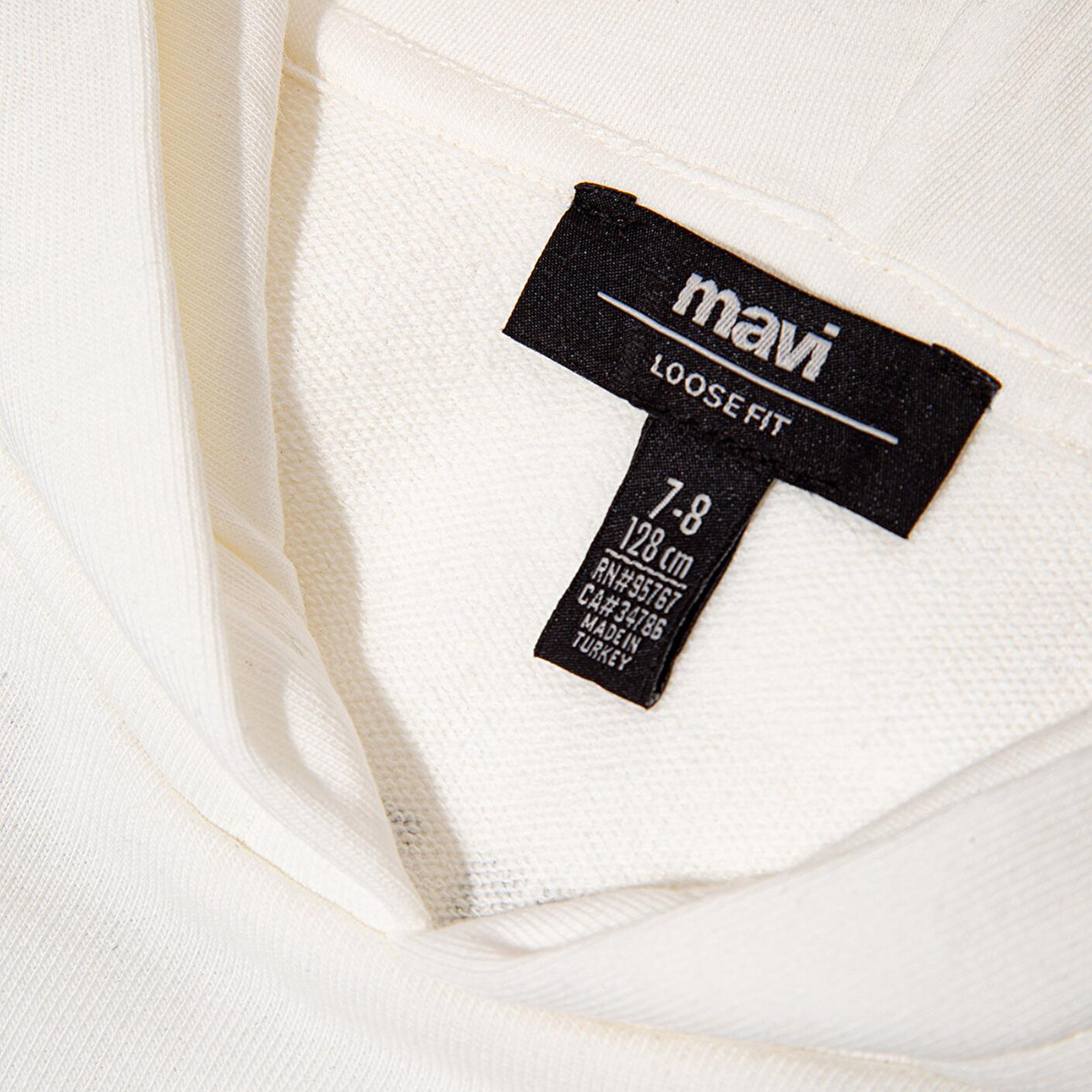 Mavi Stand Together Baskılı Kapüşonlu Ekru Sweatshirt 6S10181-70057