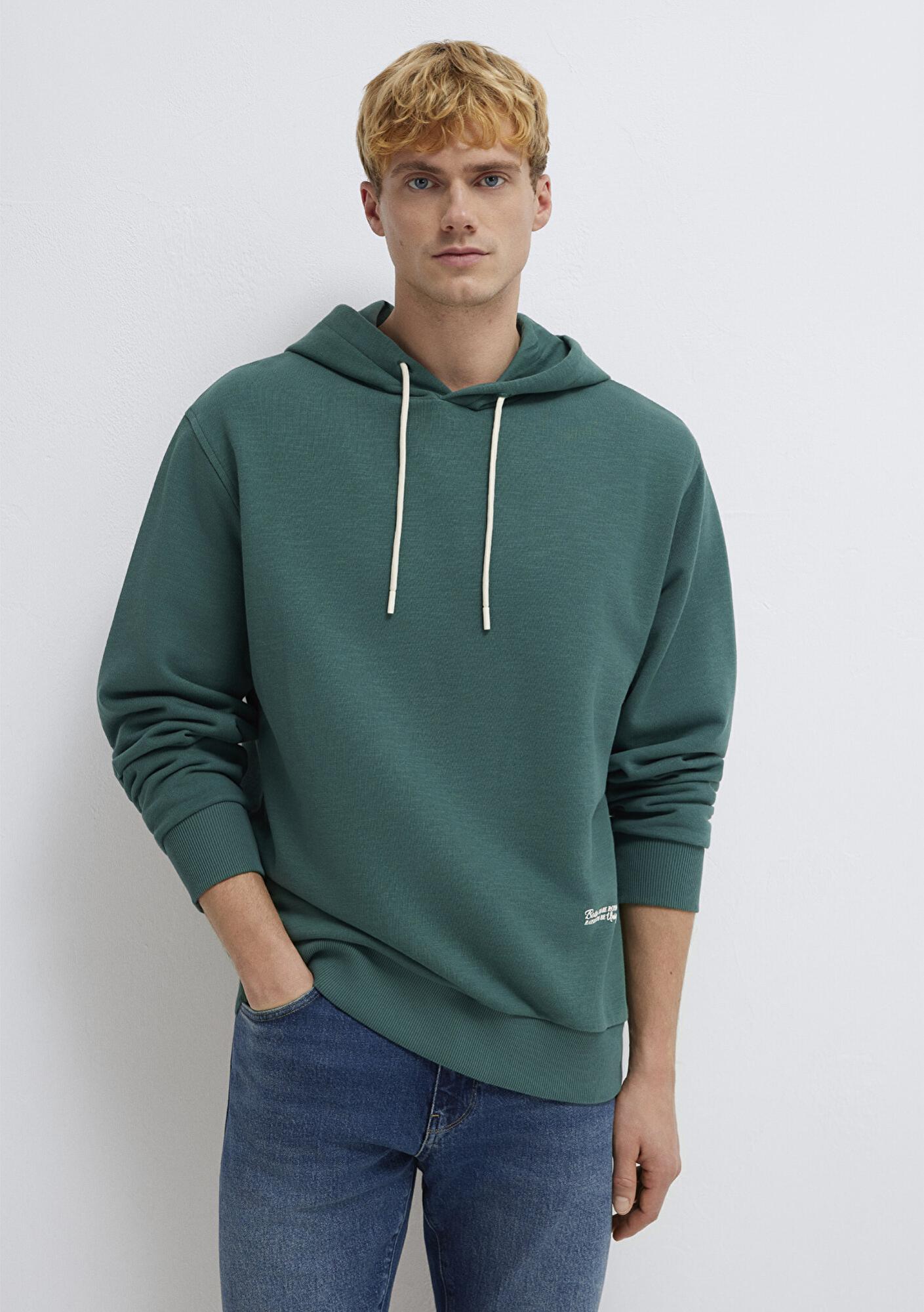 Mavi Kapüşonlu Yeşil Sweatshirt 0S10534-71930