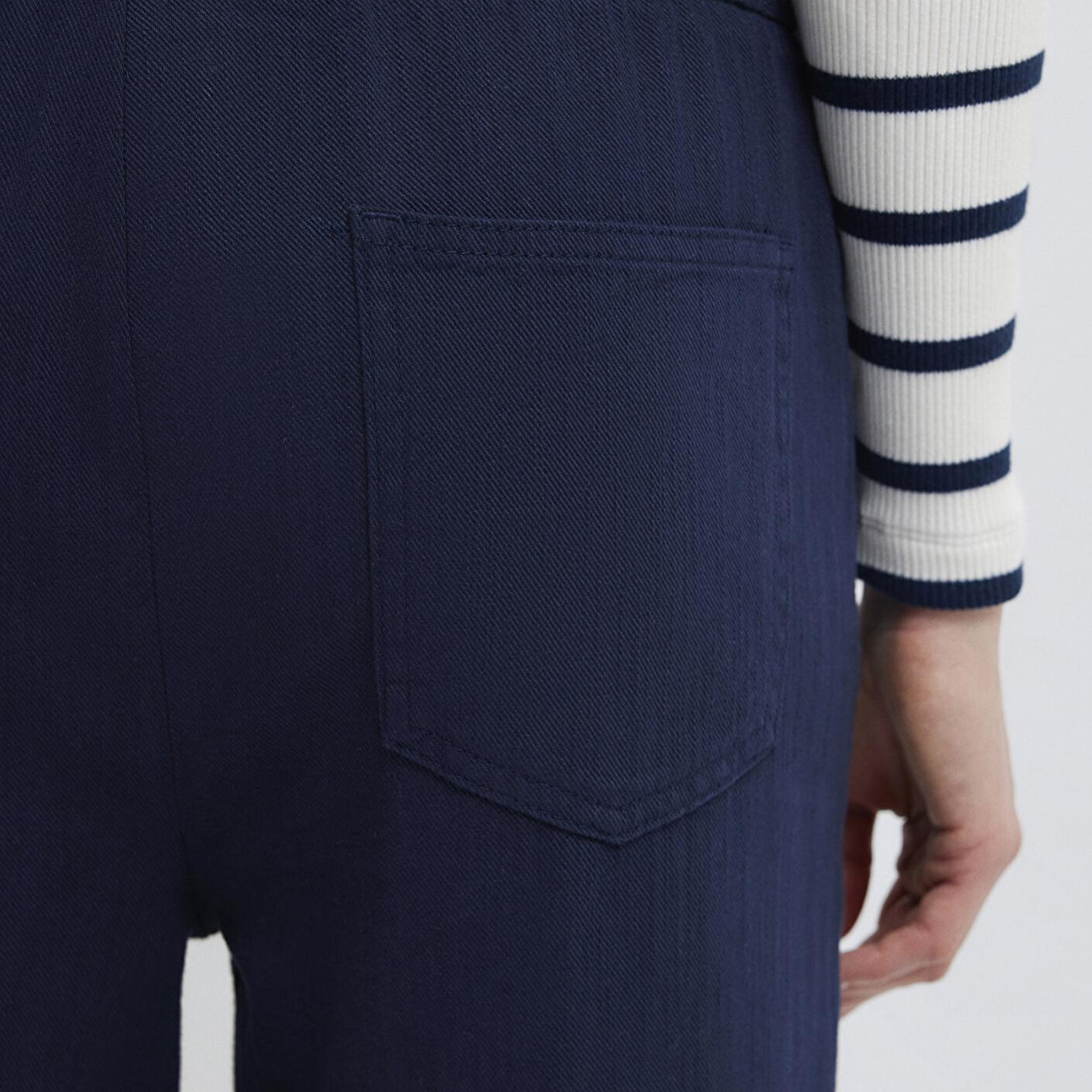 Mavi Bağcık Detaylı Lacivert Pantolon 1011203-89101