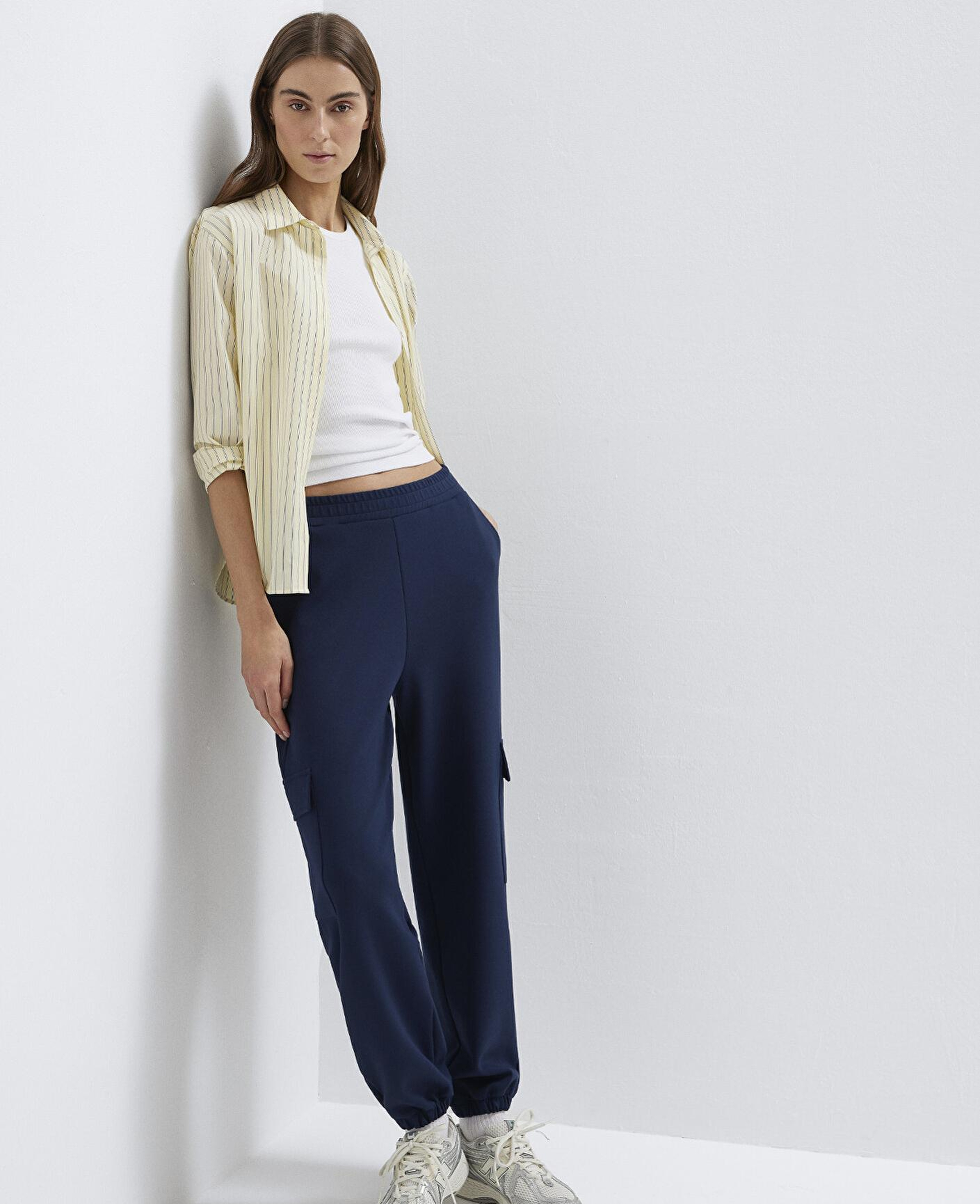 Mavi Lacivert Kargo Eşofman Altı 1011176-70497