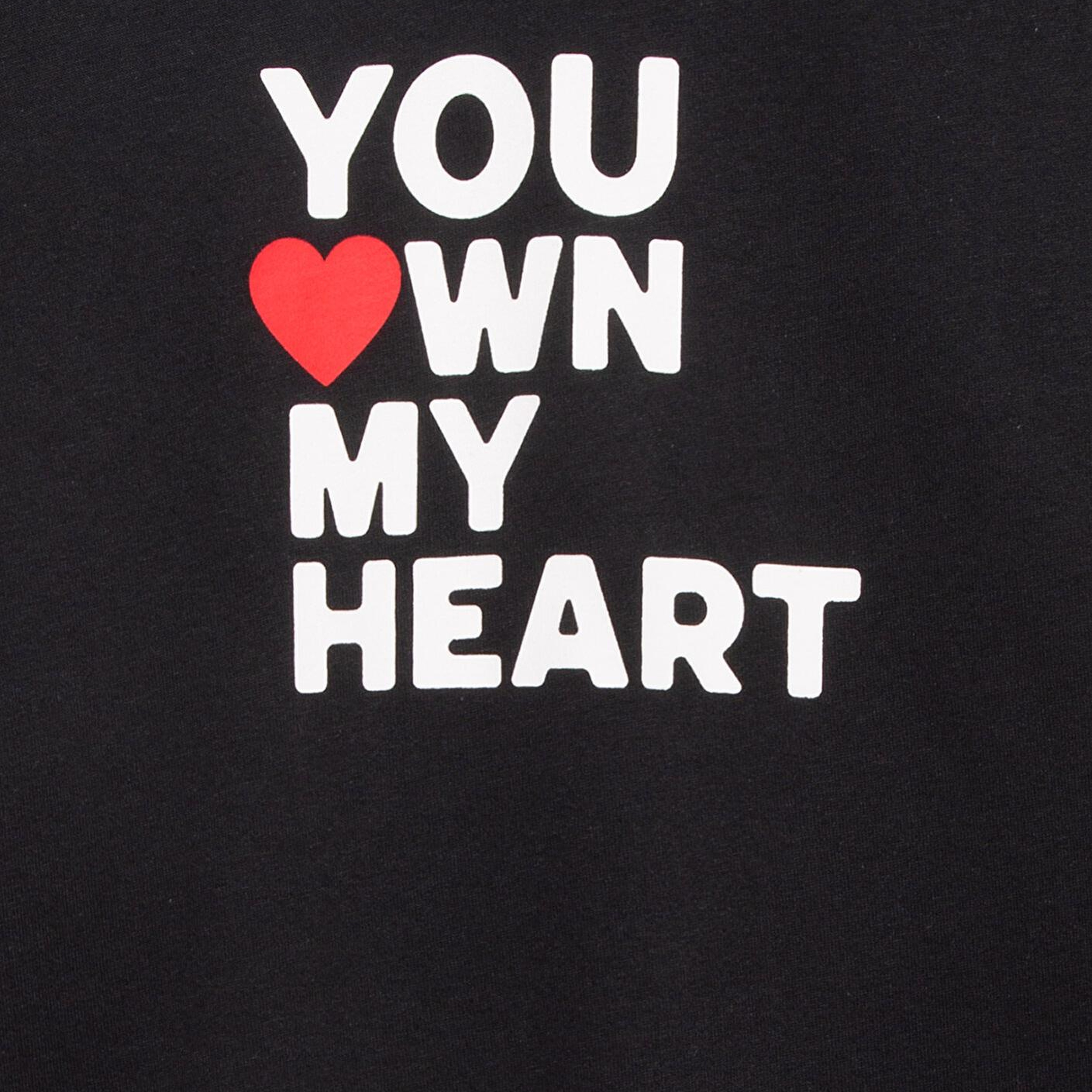 Mavi You Own My Heart Baskılı Siyah Tişört Oversize / Geniş Kesim 0613253-71379