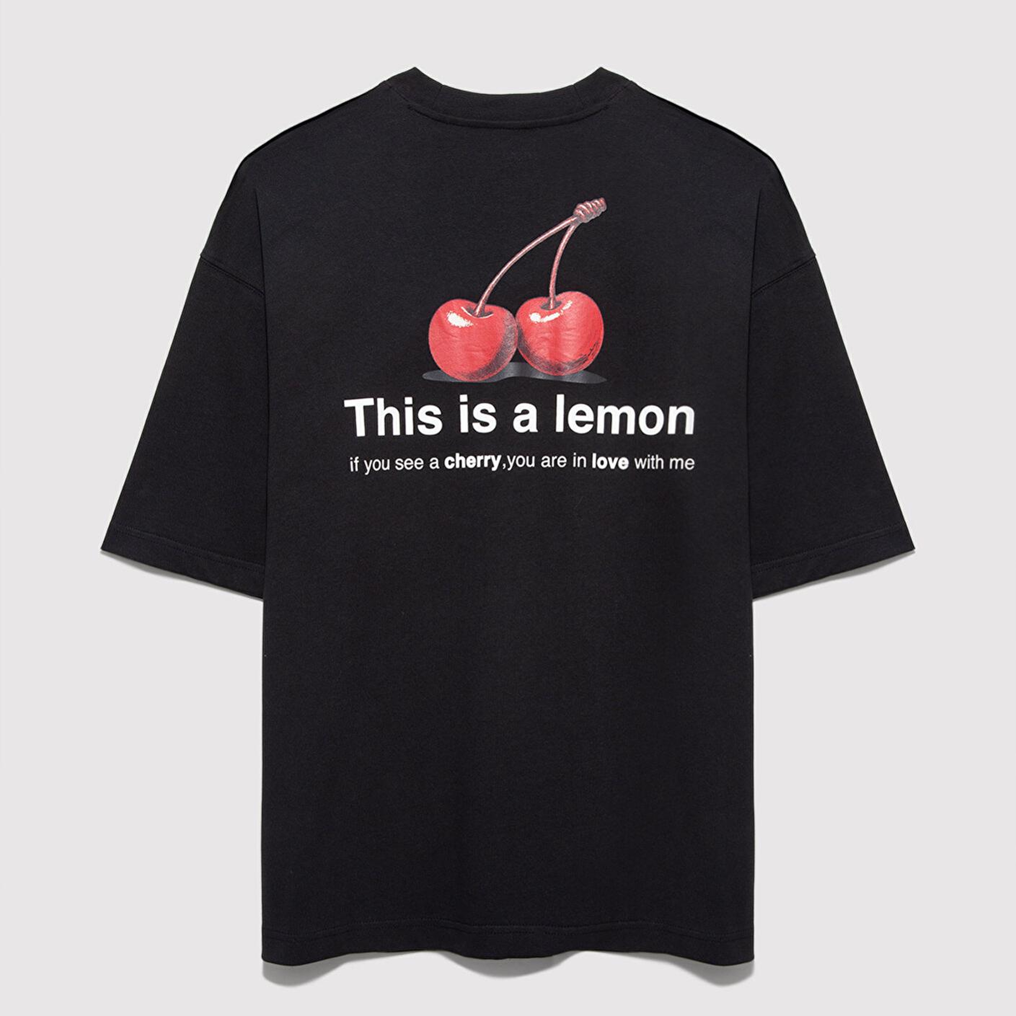 Mavi This Is A Lemon Sırt Baskılı Siyah Tişört Oversize / Geniş Kesim 0613255-71379