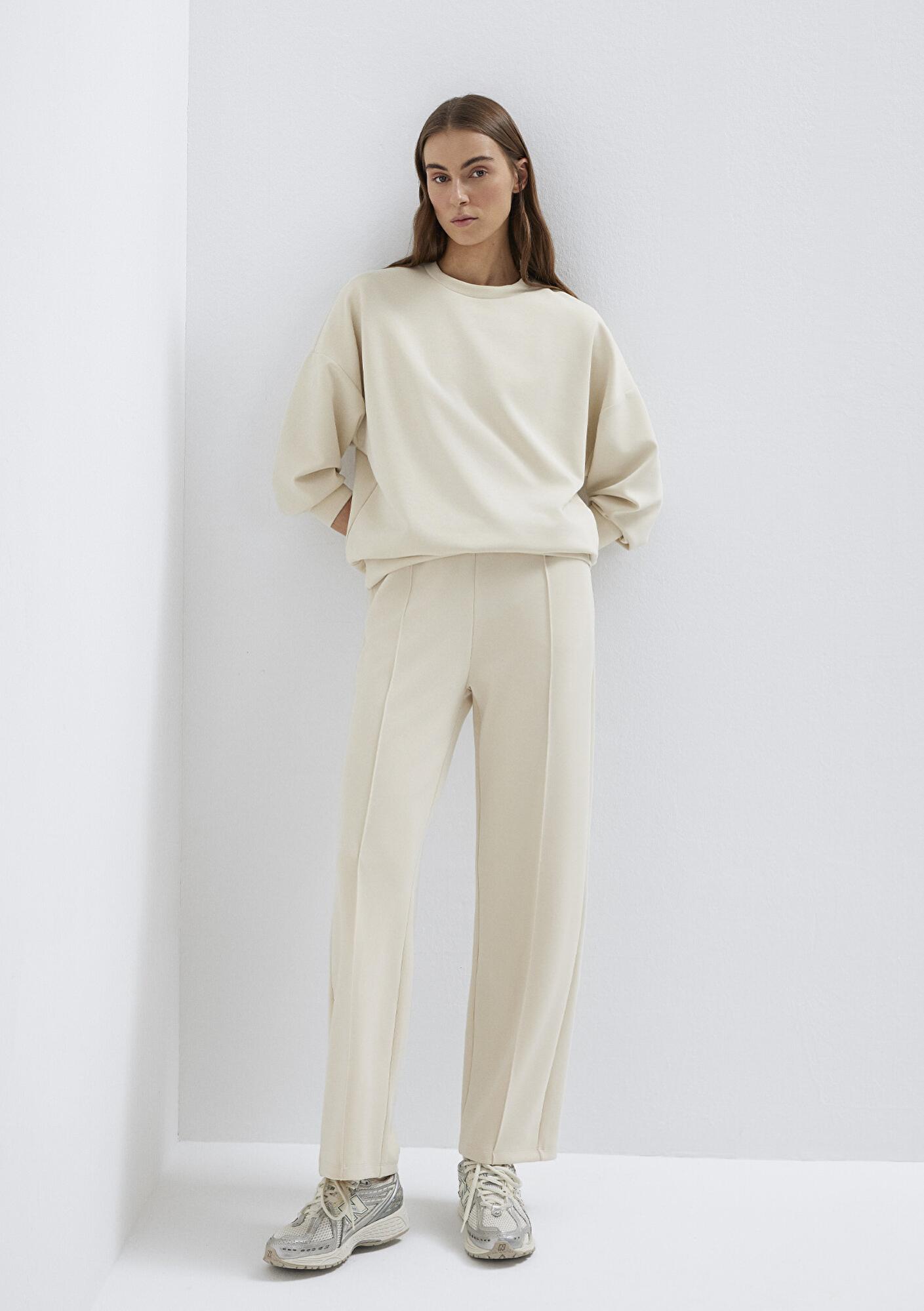 Mavi Sporty Lux (TENCEL™) Ekru Eşofman Altı 1010634-70065