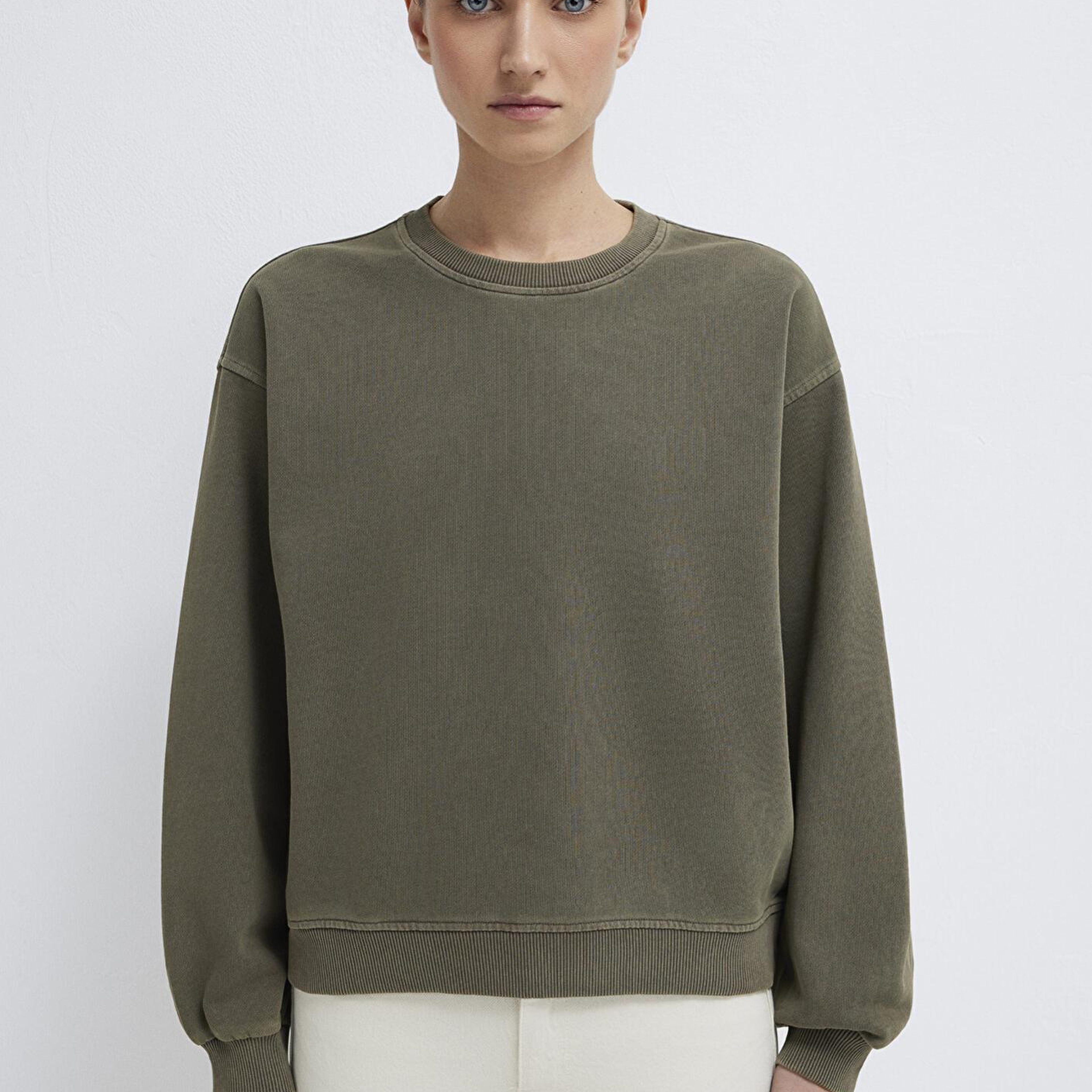 Mavi Bisiklet Yaka Haki Sweatshirt 1S10475-80769