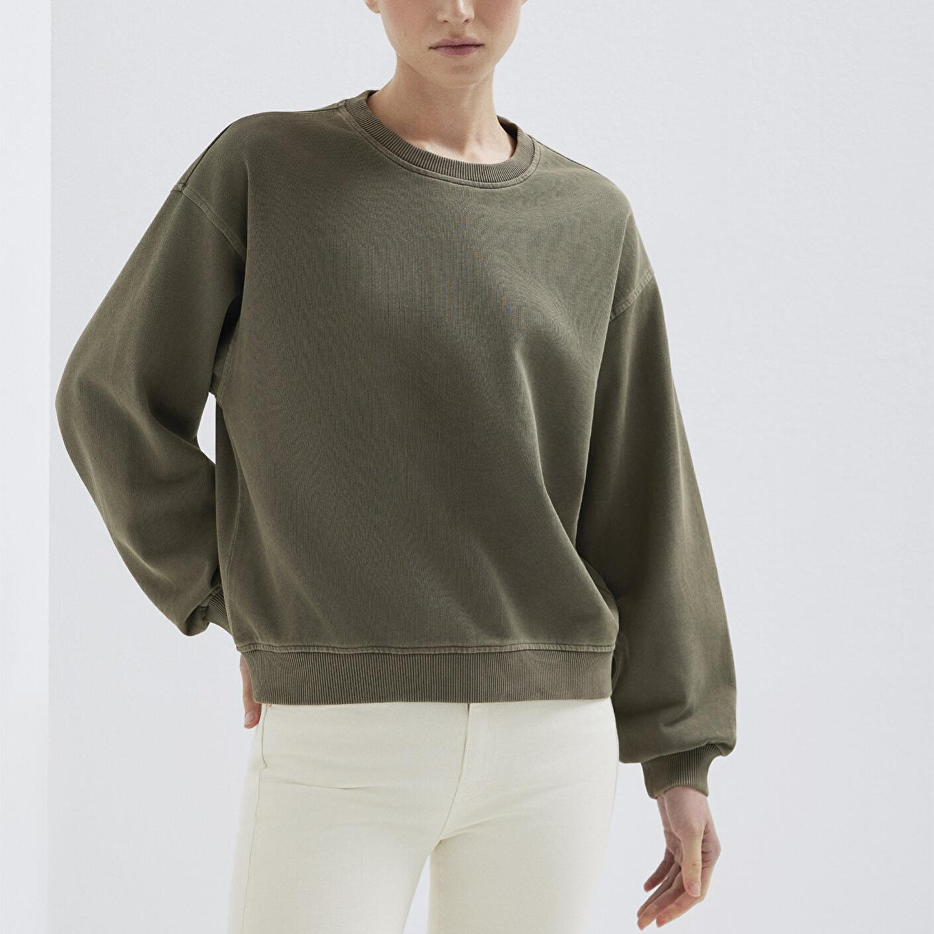 Mavi Bisiklet Yaka Haki Sweatshirt 1S10475-80769