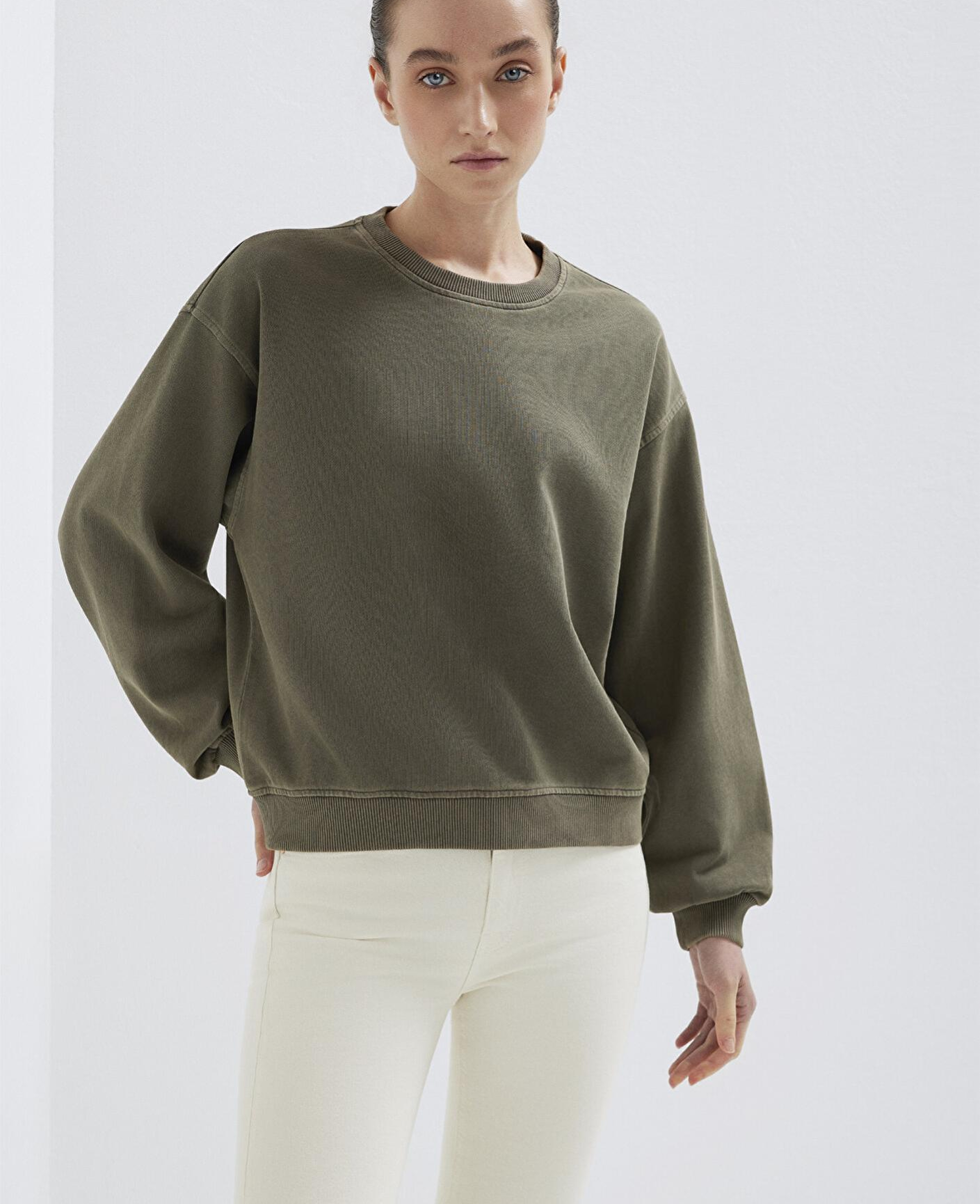 Mavi Bisiklet Yaka Haki Sweatshirt 1S10475-80769