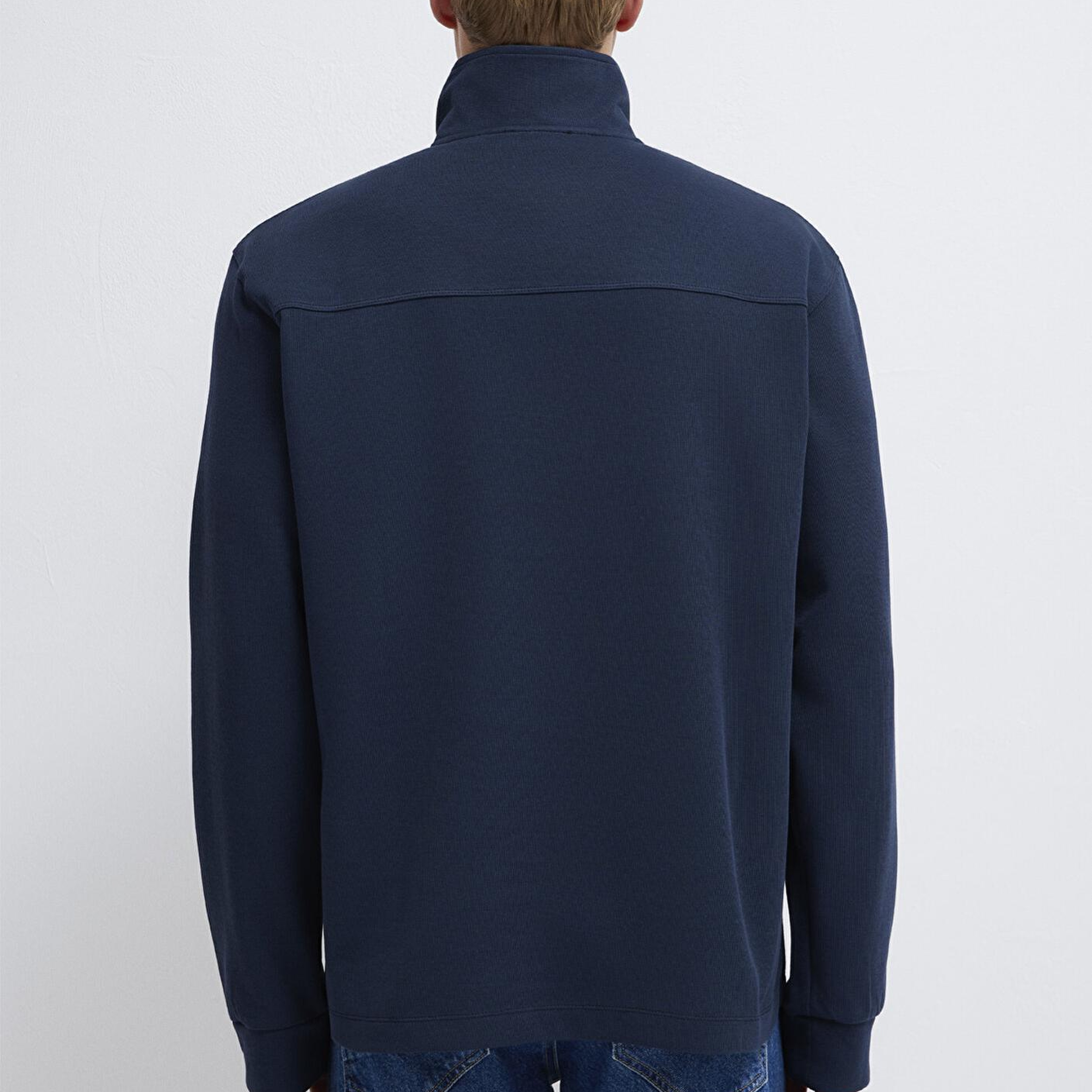 Mavi Yarı Fermuarlı Lacivert Sweatshirt 0S10537-86623