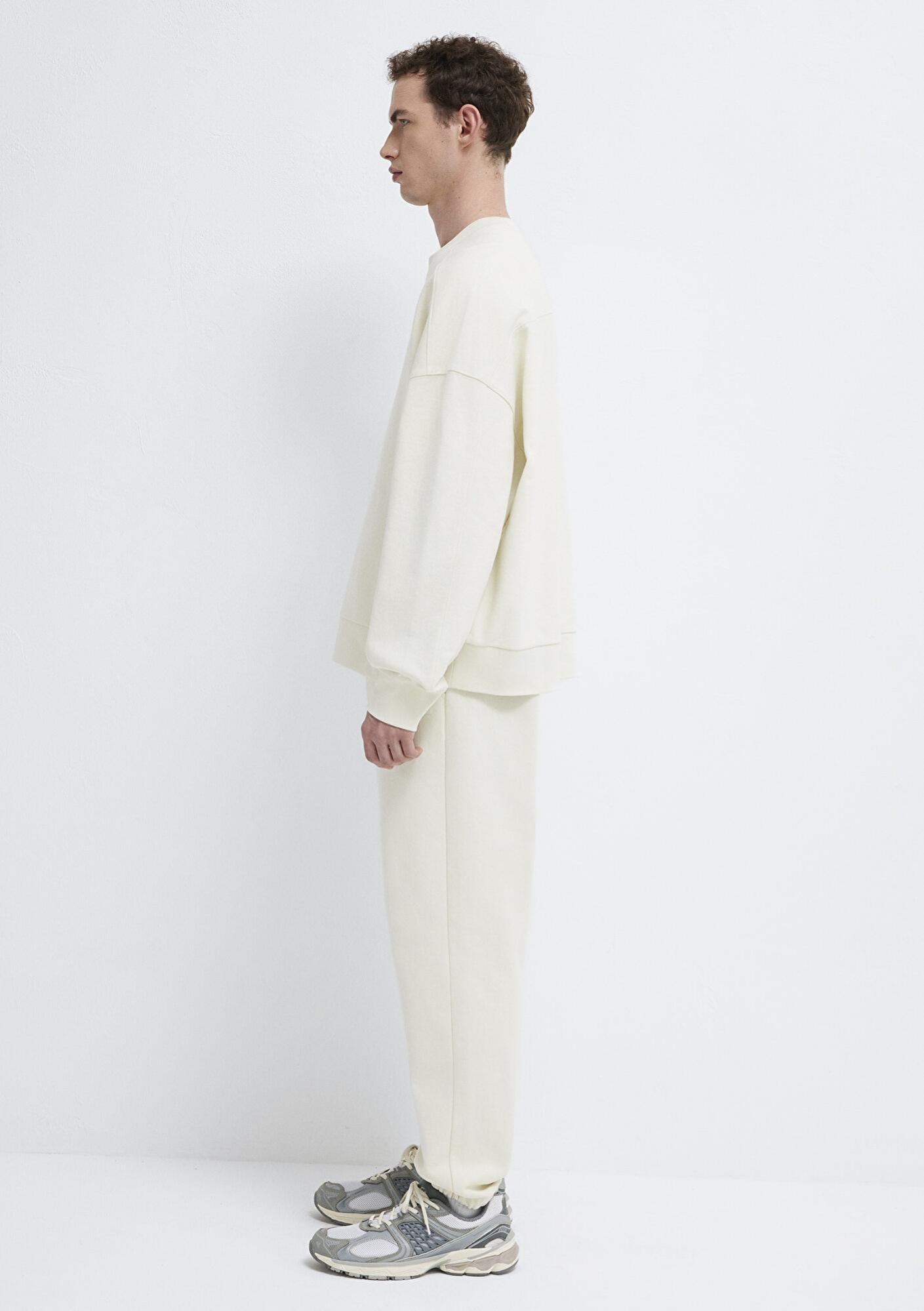 Mavi Bisiklet Yaka Ekru Sweatshirt 0S10550-71610